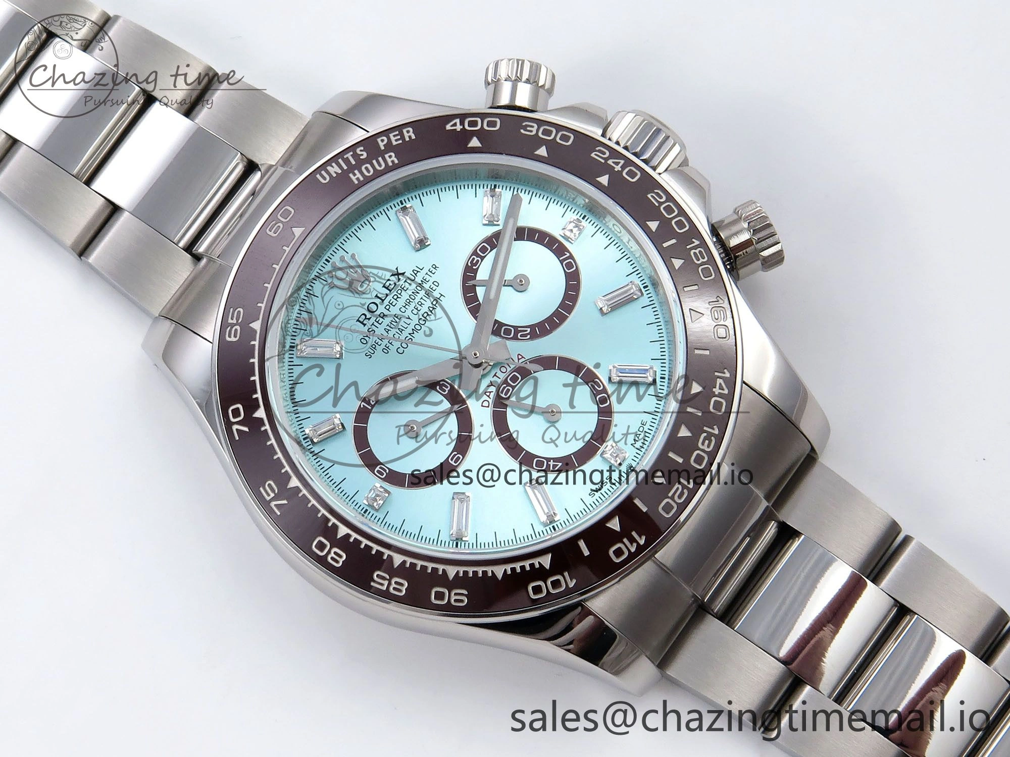 Daytona 126506 QF 1:1 Best Edition Ice Blue Dial Crystal Marker on SS YG Braclet SH4131 V Stylish 1271