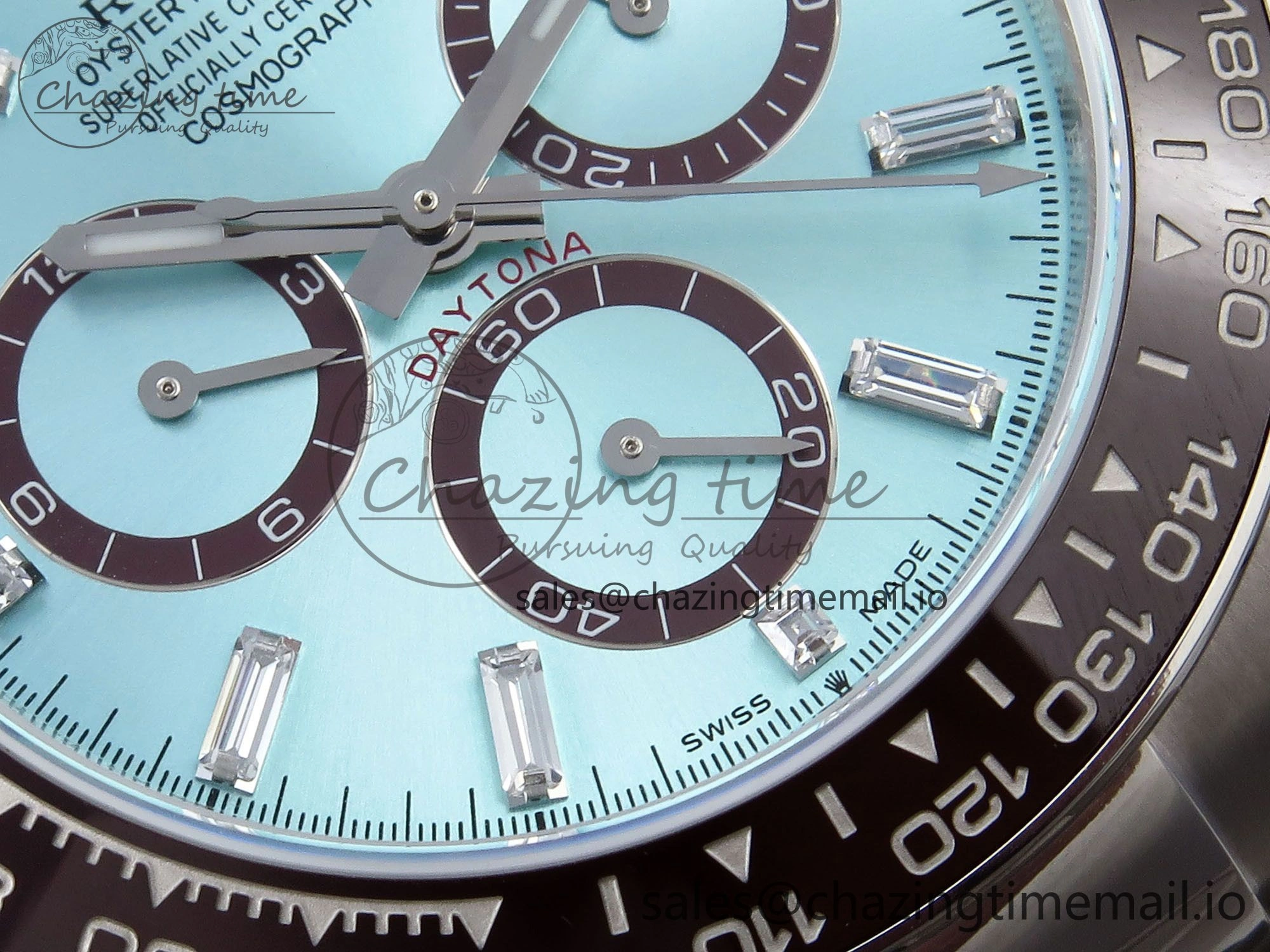 Daytona 126506 QF 1:1 Best Edition Ice Blue Dial Crystal Marker on SS YG Braclet SH4131 V Stylish 1271