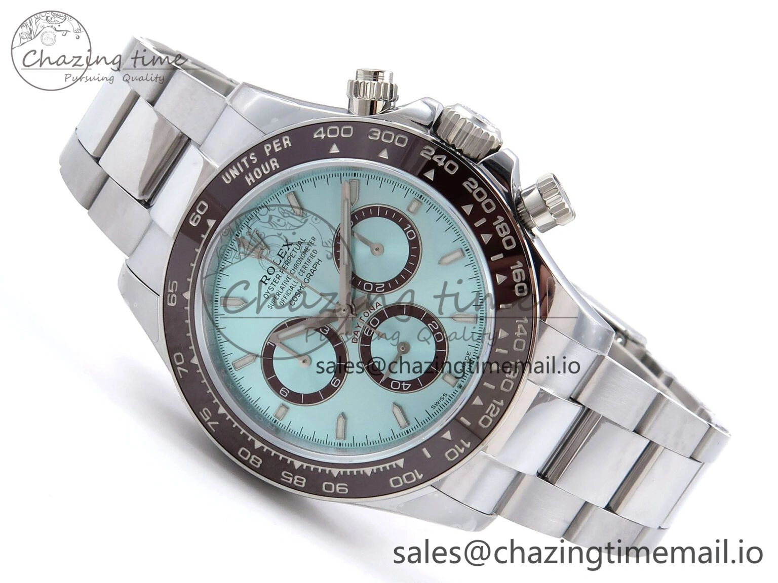 Daytona 126506 QF 1:1 Best Edition Ice Blue Dial Lume Marker on SS YG Bracelet SH4131 V6 (Gain Weight） Durable 1087