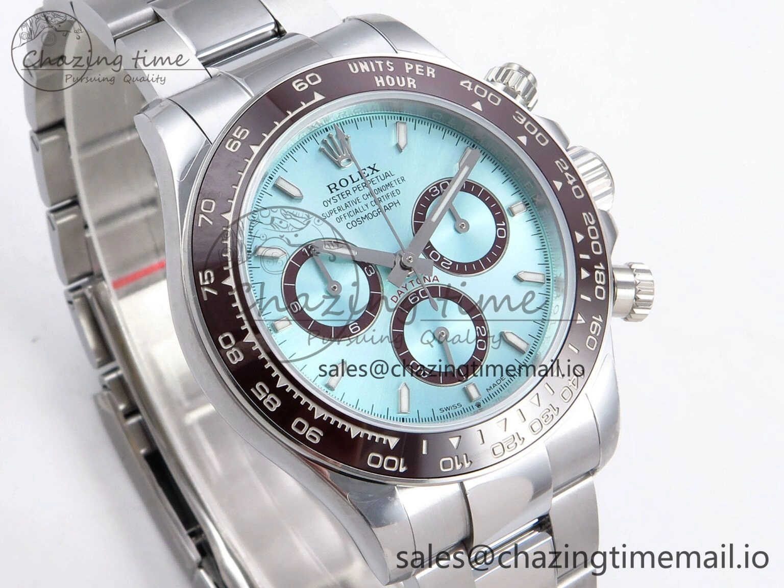 Daytona 126506 QF 1:1 Best Edition Ice Blue Dial Lume Marker on SS YG Bracelet SH4131 V6 (Gain Weight） Durable 1087