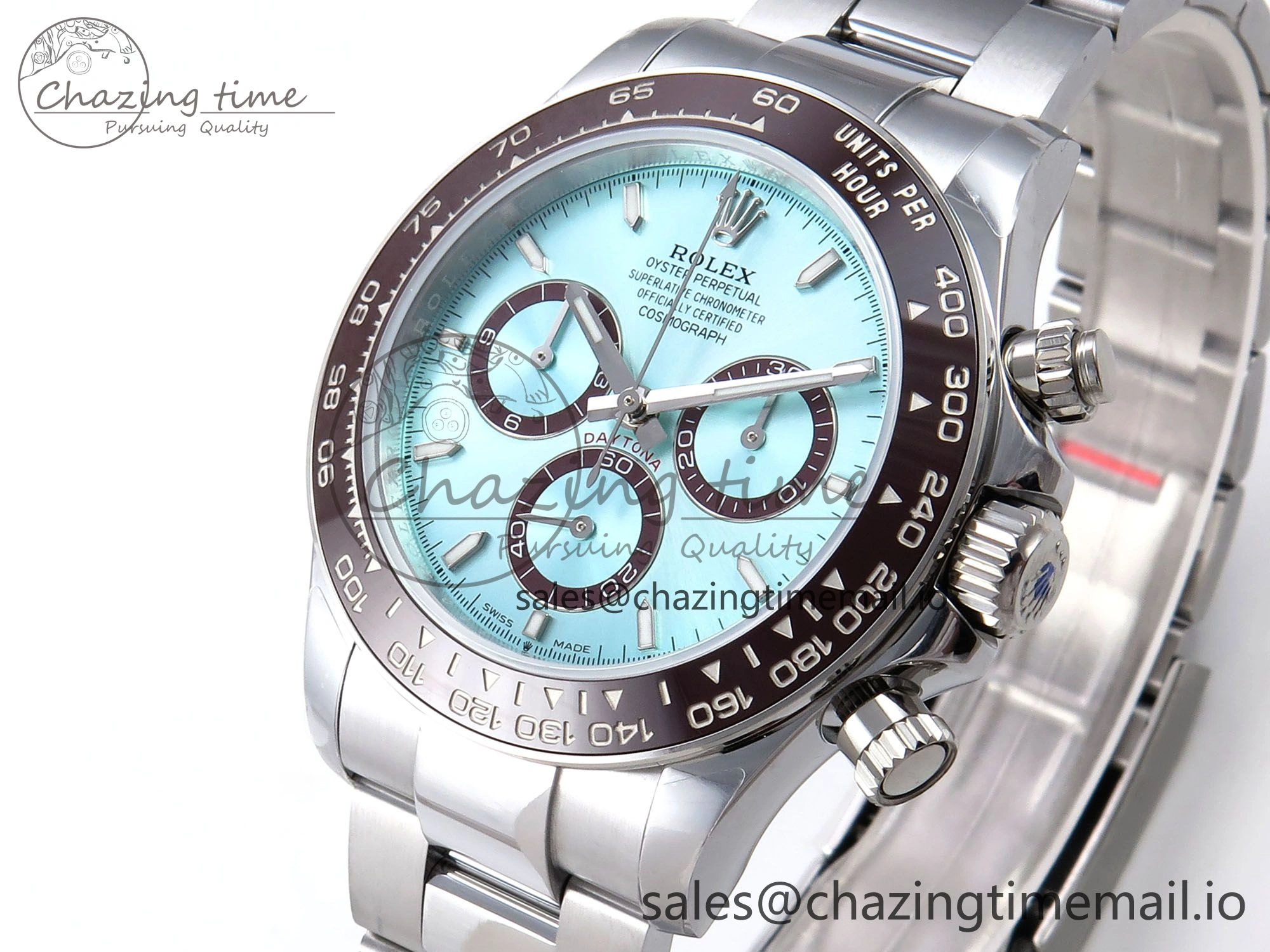 Daytona 126506 QF 1:1 Best Edition Ice Blue Dial Lume Marker on SS YG Bracelet SH4131 V6 (Gain Weight） Durable 1087