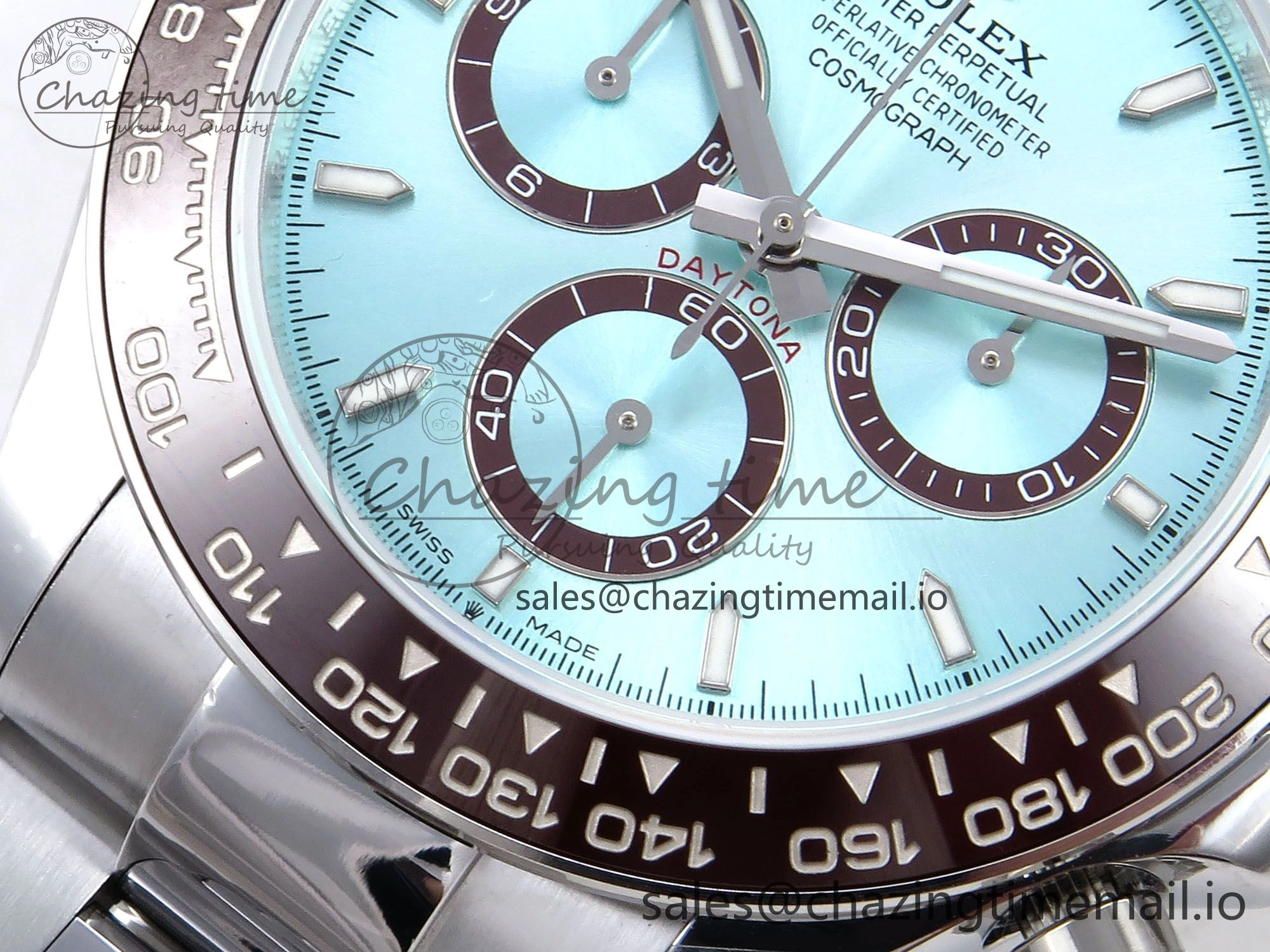 Daytona 126506 QF 1:1 Best Edition Ice Blue Dial Lume Marker on SS YG Bracelet SH4131 V6 (Gain Weight） Durable 1087