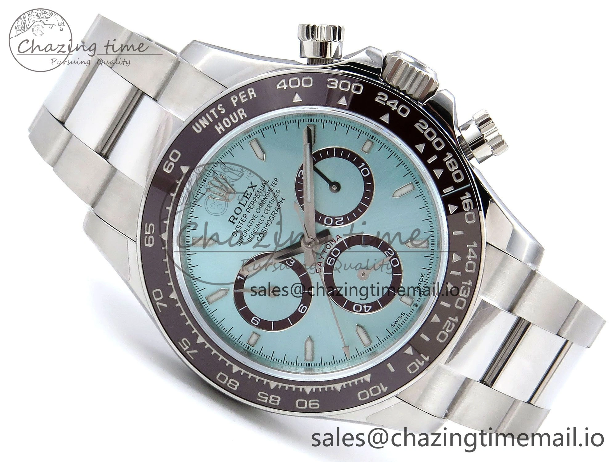 Daytona 126506 QF 1:1 Best Edition Ice Blue Dial Lume Marker on SS YG Braclet SH4131 V Lightweight 1272