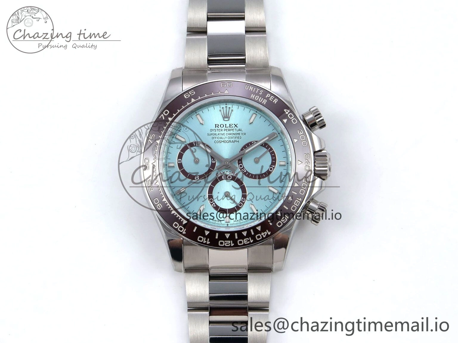 Daytona 126506 QF 1:1 Best Edition Ice Blue Dial Lume Marker on SS YG Braclet SH4131 V Lightweight 1272