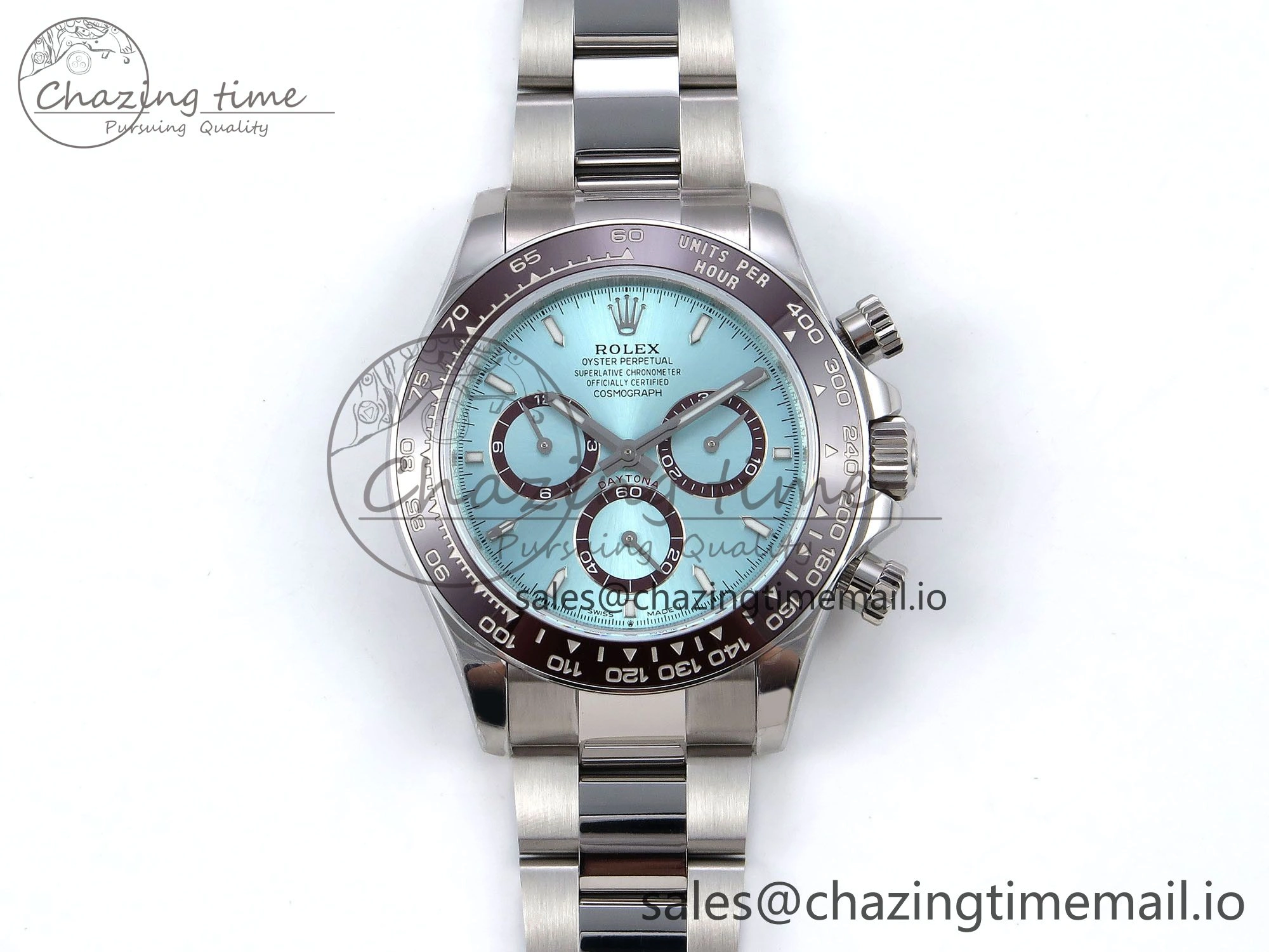 Daytona 126506 QF 1:1 Best Edition Ice Blue Dial Lume Marker on SS YG Braclet SH4131 V Lightweight 1272