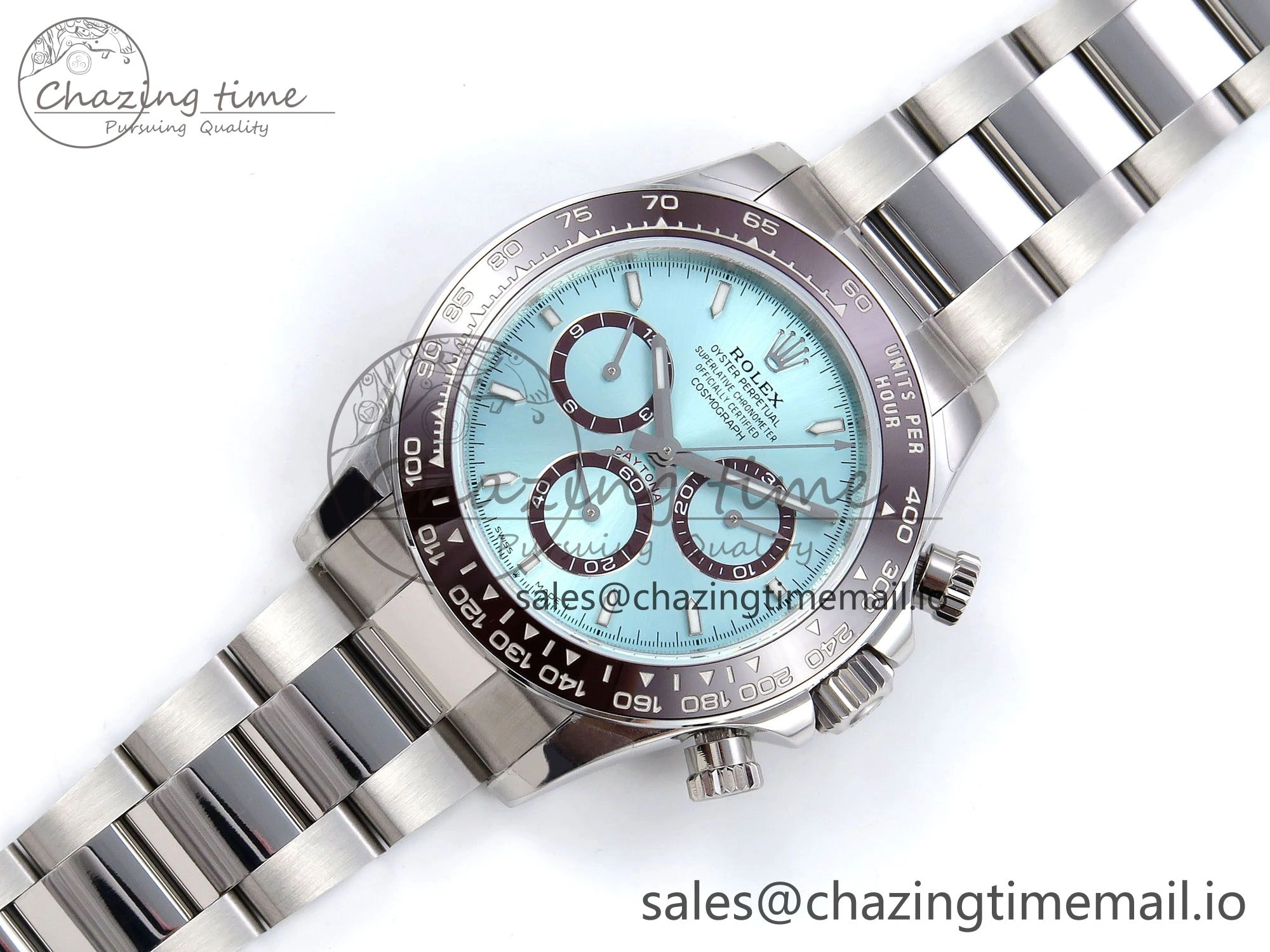 Daytona 126506 QF 1:1 Best Edition Ice Blue Dial Lume Marker on SS YG Braclet SH4131 V Lightweight 1272