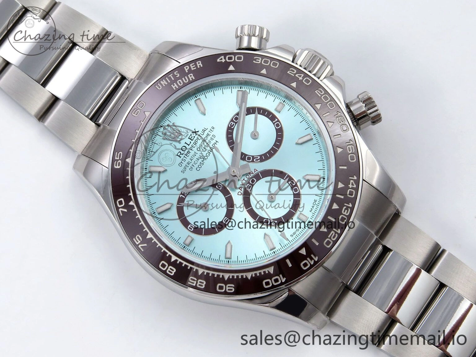 Daytona 126506 QF 1:1 Best Edition Ice Blue Dial Lume Marker on SS YG Braclet SH4131 V Lightweight 1272