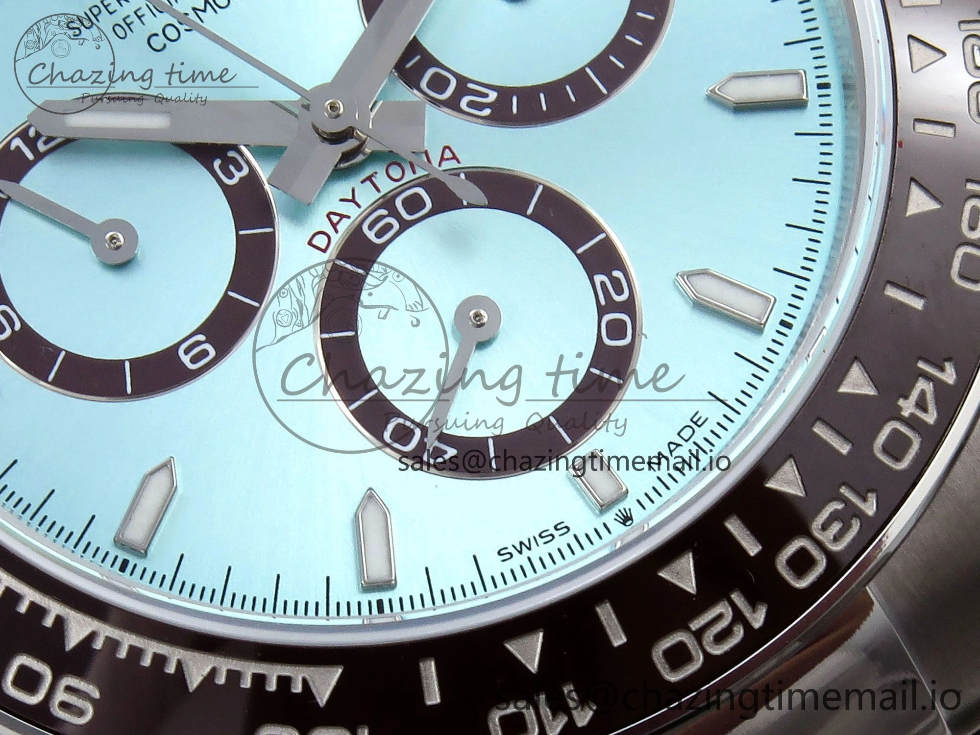 Daytona 126506 QF 1:1 Best Edition Ice Blue Dial Lume Marker on SS YG Braclet SH4131 V Lightweight 1272