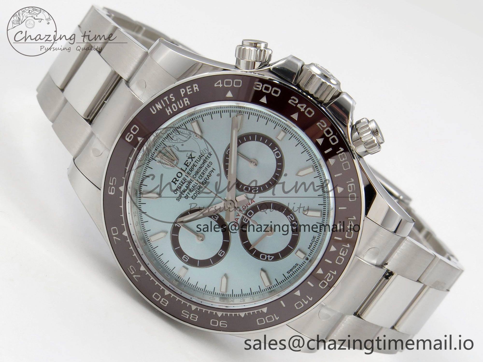 Unisex Daytona 126506 THBF 1:1 Best Edition 904L Steel Ice Blue Dial on SS Bracelet SH 132