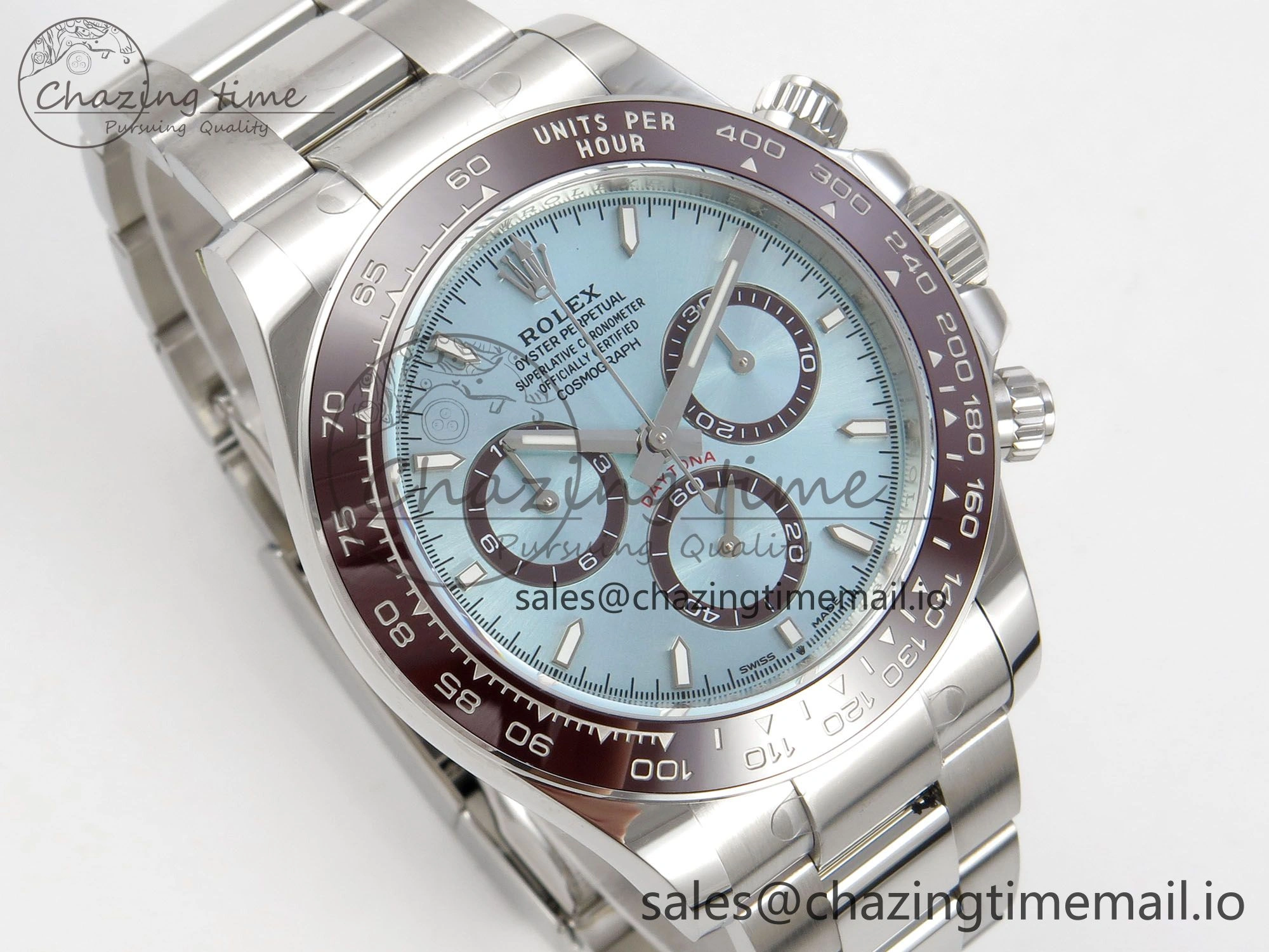 Unisex Daytona 126506 THBF 1:1 Best Edition 904L Steel Ice Blue Dial on SS Bracelet SH 132