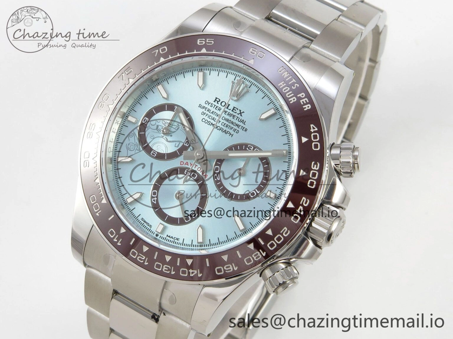 Unisex Daytona 126506 THBF 1:1 Best Edition 904L Steel Ice Blue Dial on SS Bracelet SH 132