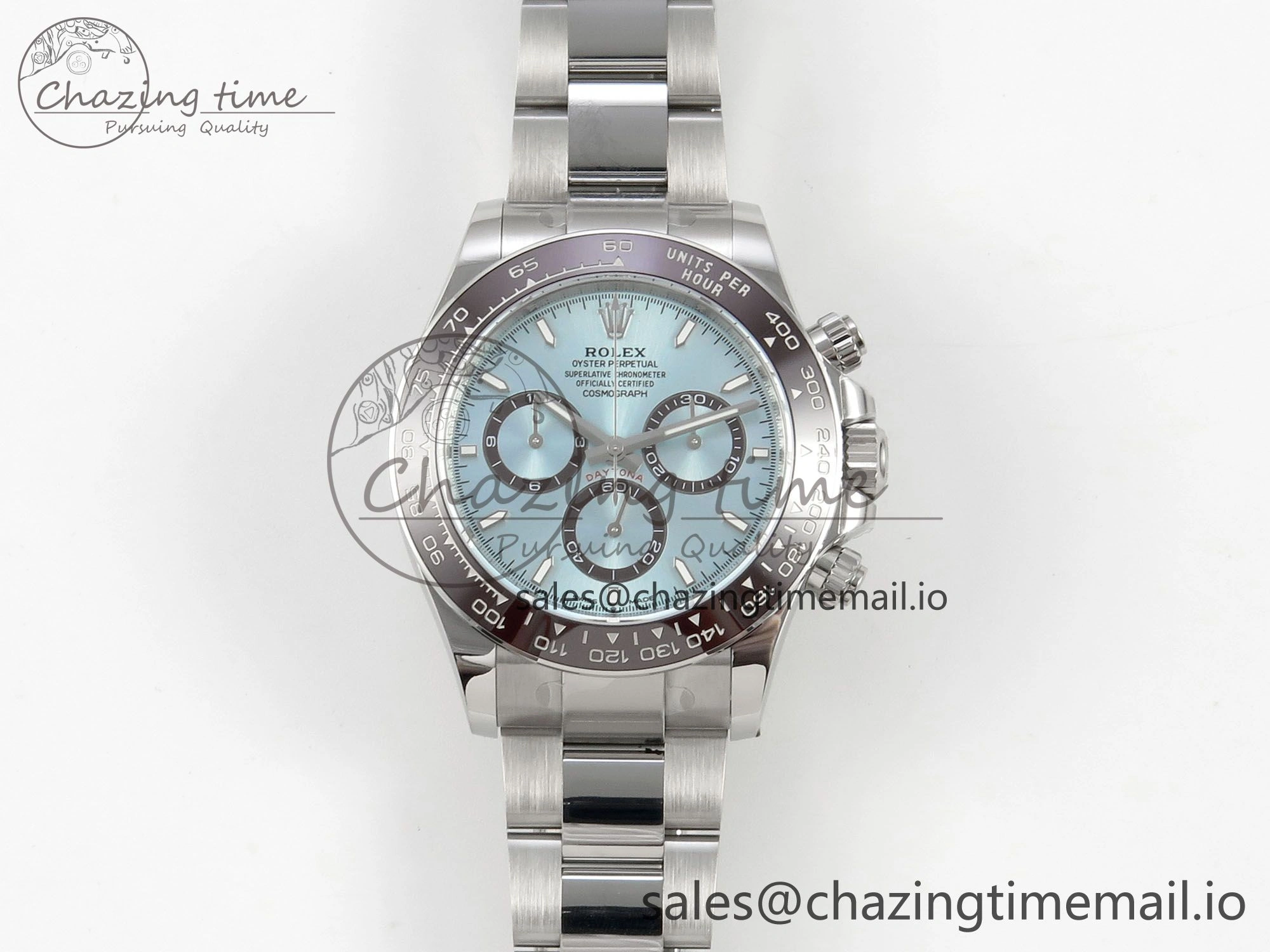 Unisex Daytona 126506 THBF 1:1 Best Edition 904L Steel Ice Blue Dial on SS Bracelet SH 132
