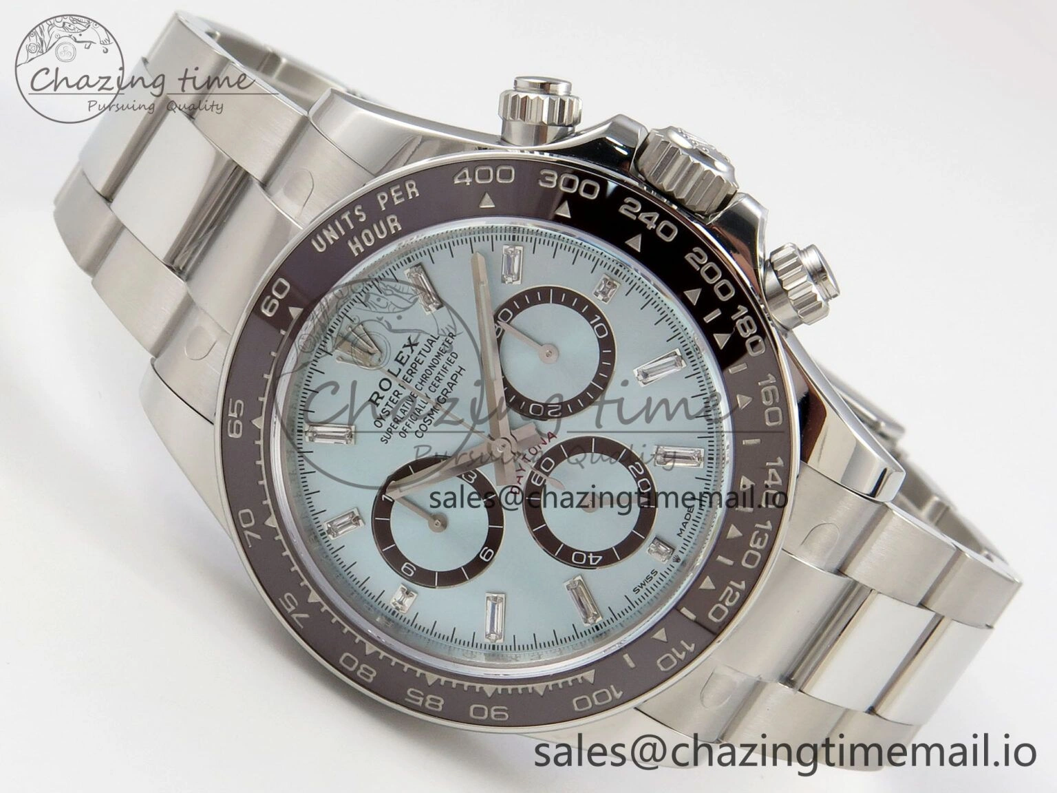 Daytona 126506 VSF 1:1 Best Edition 904L Steel Ice Blue Crystal Dial on SS Braclet VS4131 V2 (Weighted) GoAnywhere 323