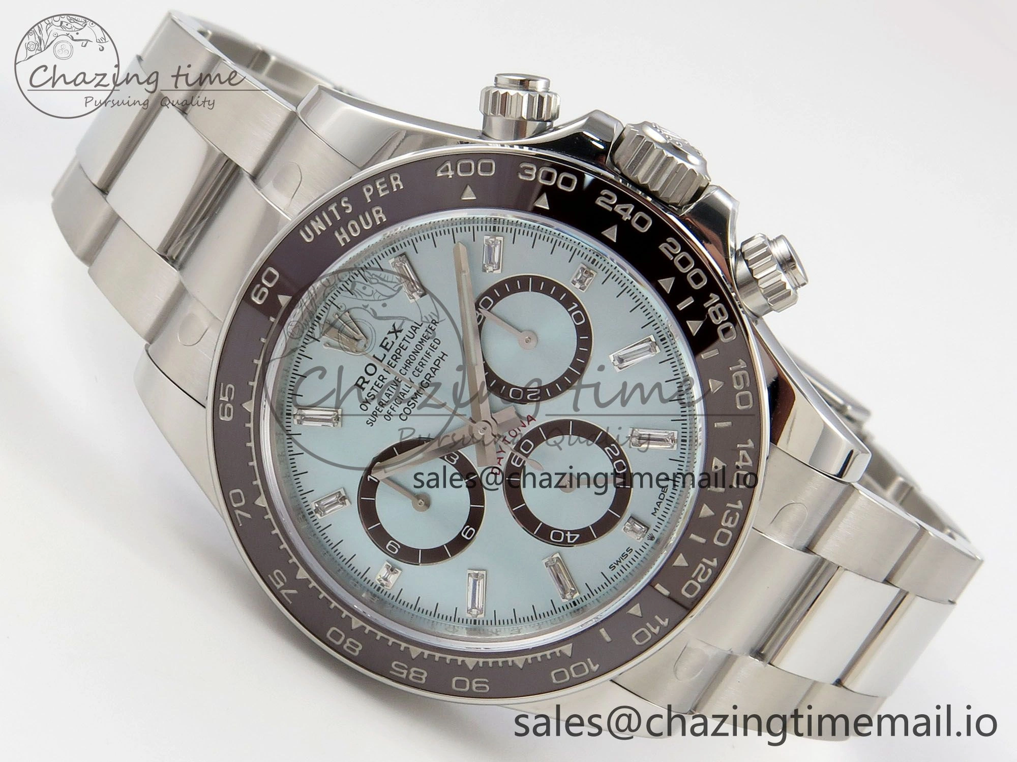 Daytona 126506 VSF 1:1 Best Edition 904L Steel Ice Blue Crystal Dial on SS Braclet VS4131 V2 (Weighted) GoAnywhere 323