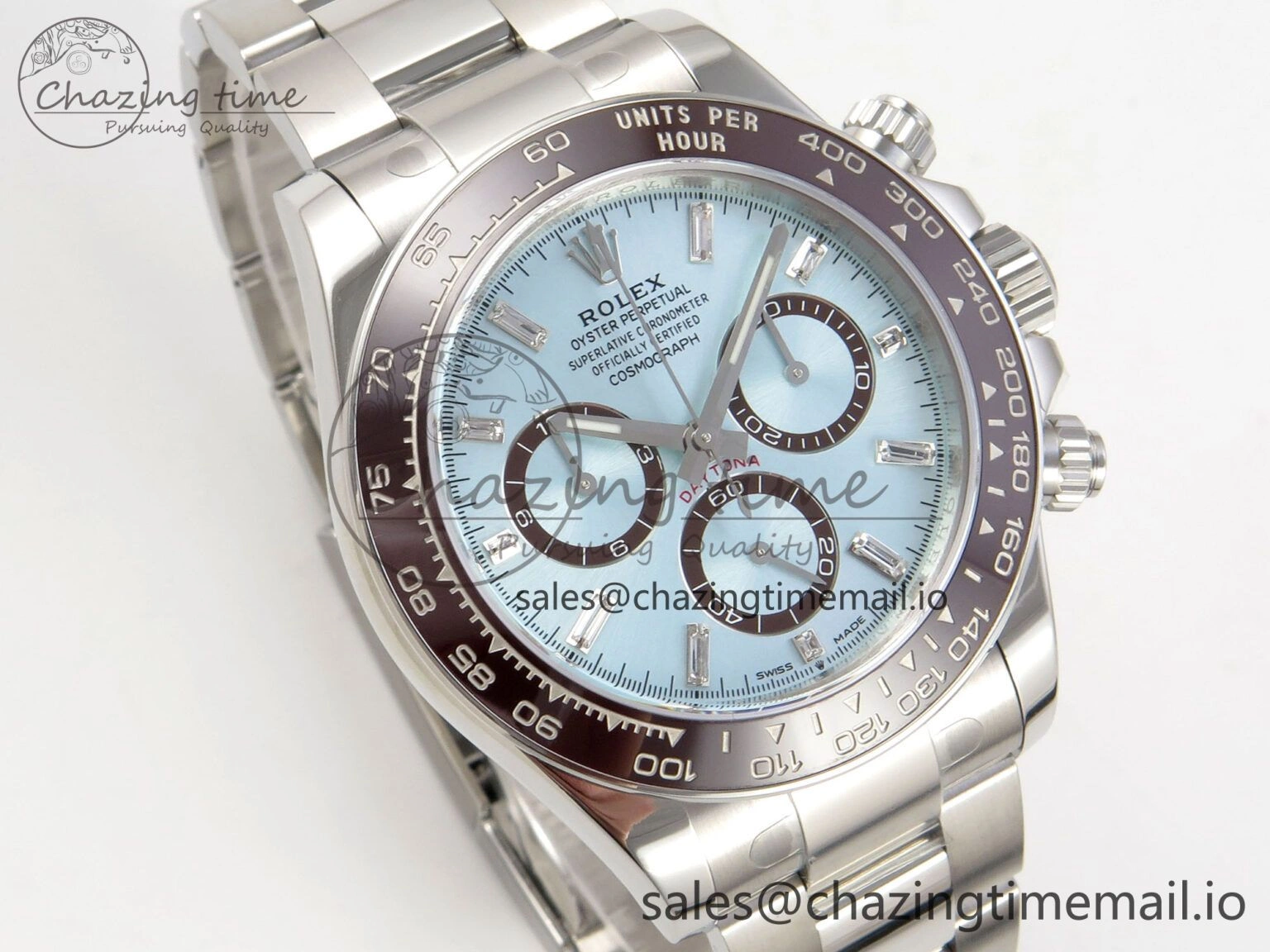 Daytona 126506 VSF 1:1 Best Edition 904L Steel Ice Blue Crystal Dial on SS Braclet VS4131 V2 (Weighted) GoAnywhere 323