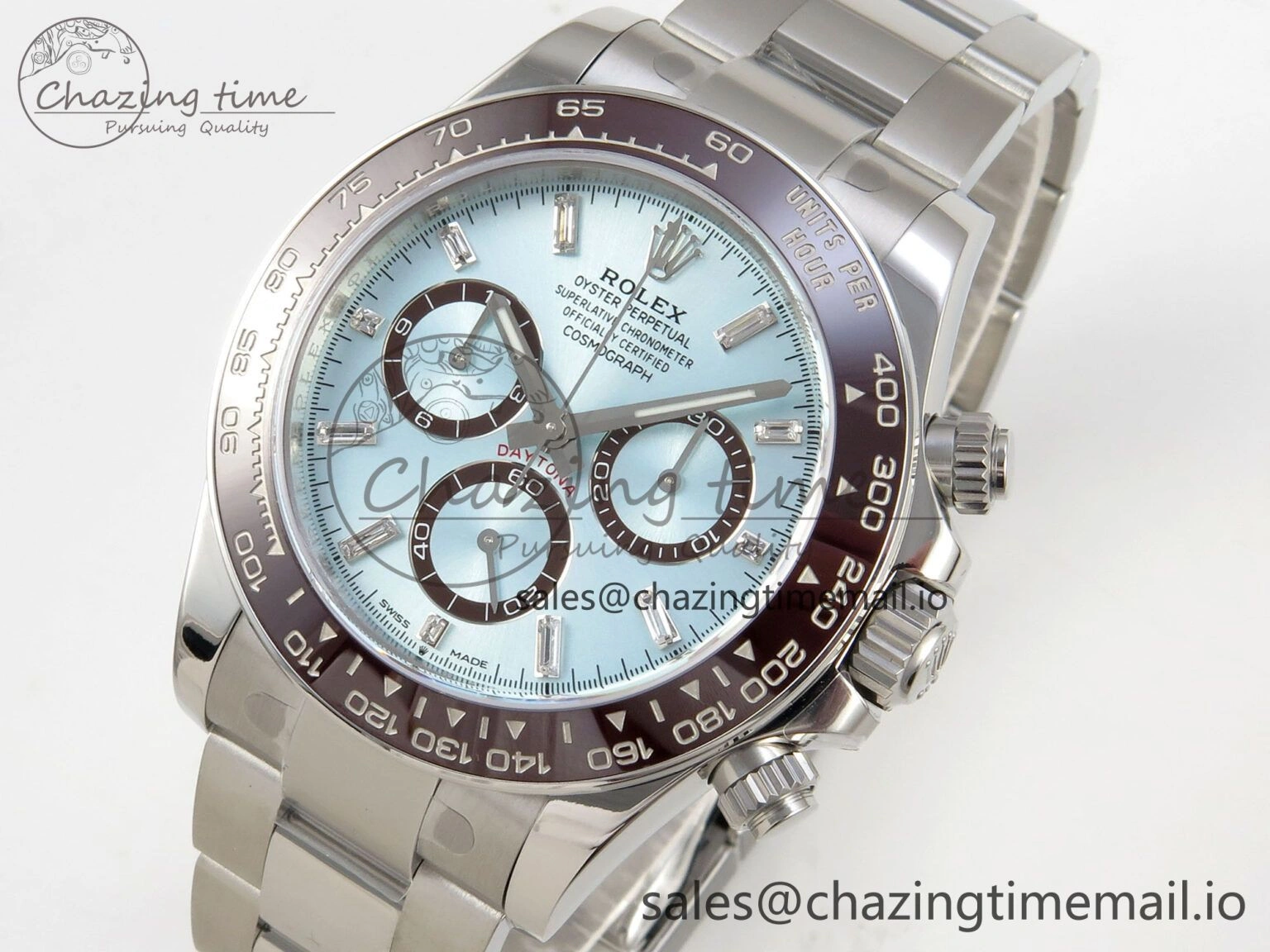 Daytona 126506 VSF 1:1 Best Edition 904L Steel Ice Blue Crystal Dial on SS Braclet VS4131 V2 (Weighted) GoAnywhere 323