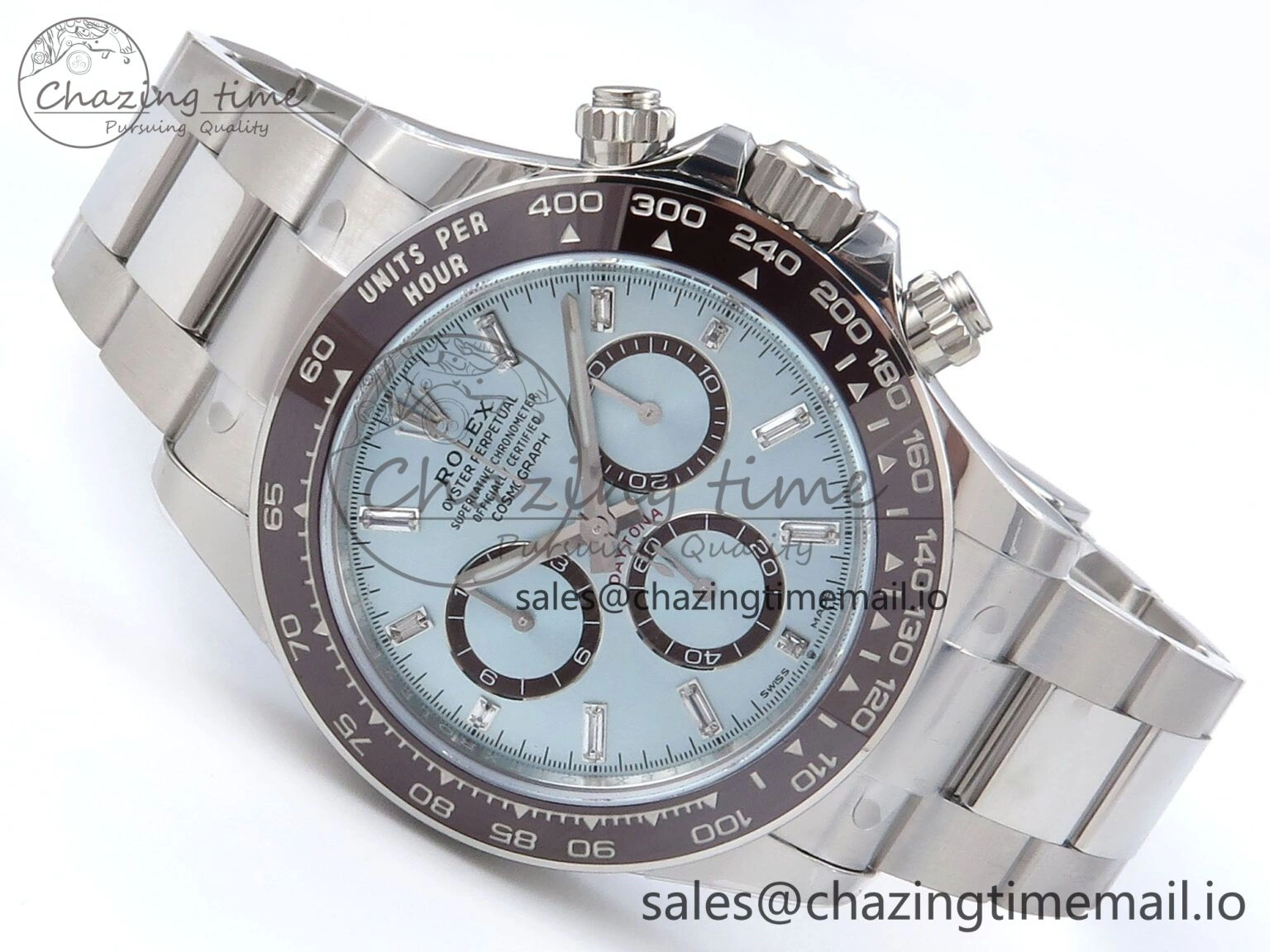 NewStyle Daytona 126506 VSF 40mm SS 1:1 Best Edition Ice Blue Diamonds Dial on SS Bracelet SA4131 Super Clone 914
