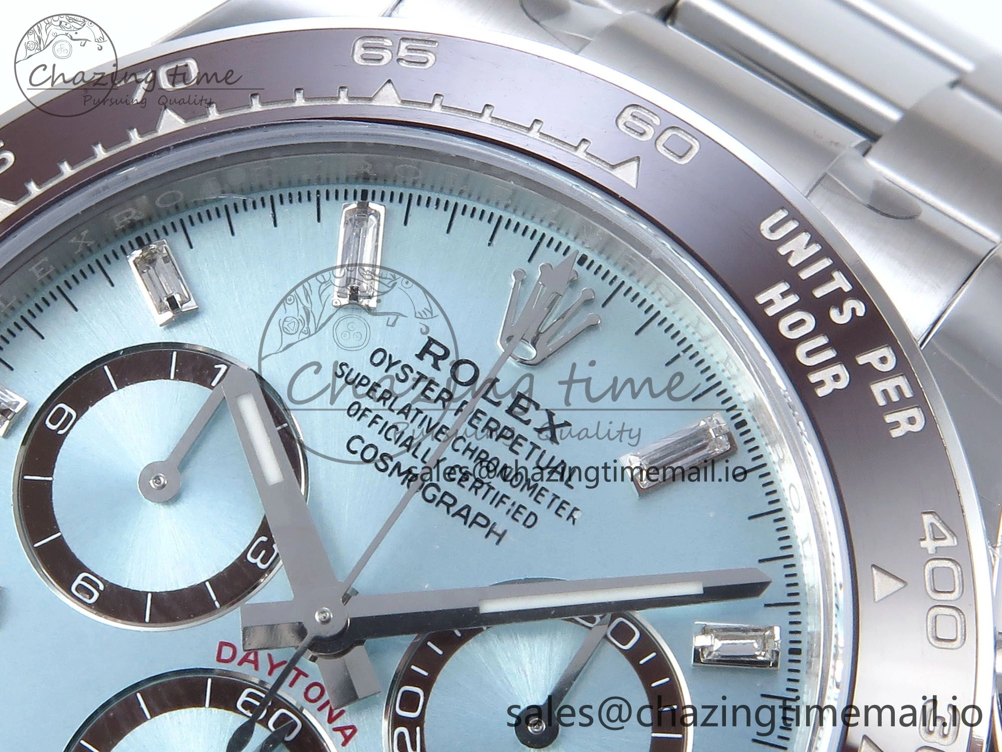 NewStyle Daytona 126506 VSF 40mm SS 1:1 Best Edition Ice Blue Diamonds Dial on SS Bracelet SA4131 Super Clone 914