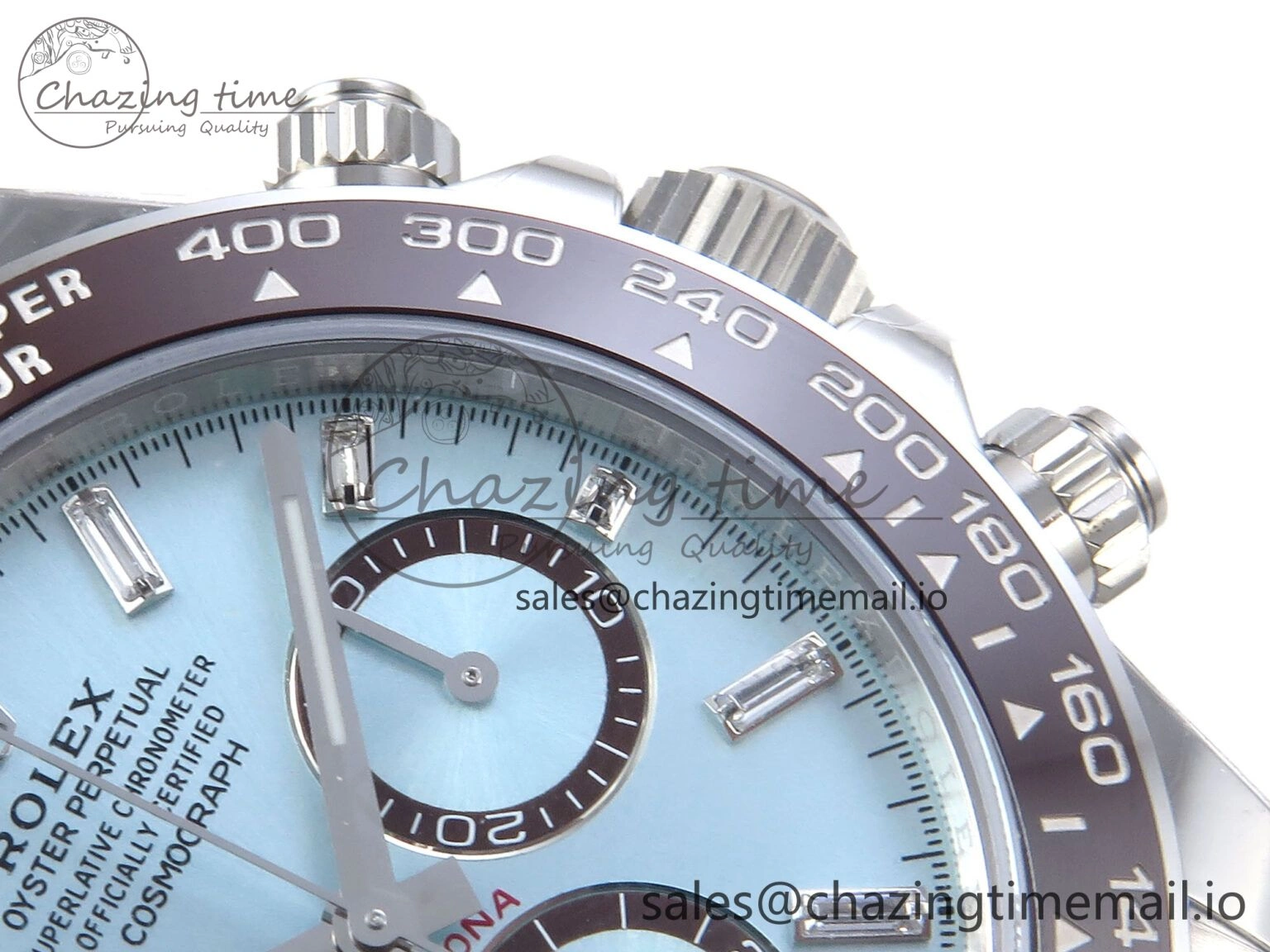 NewStyle Daytona 126506 VSF 40mm SS 1:1 Best Edition Ice Blue Diamonds Dial on SS Bracelet SA4131 Super Clone 914