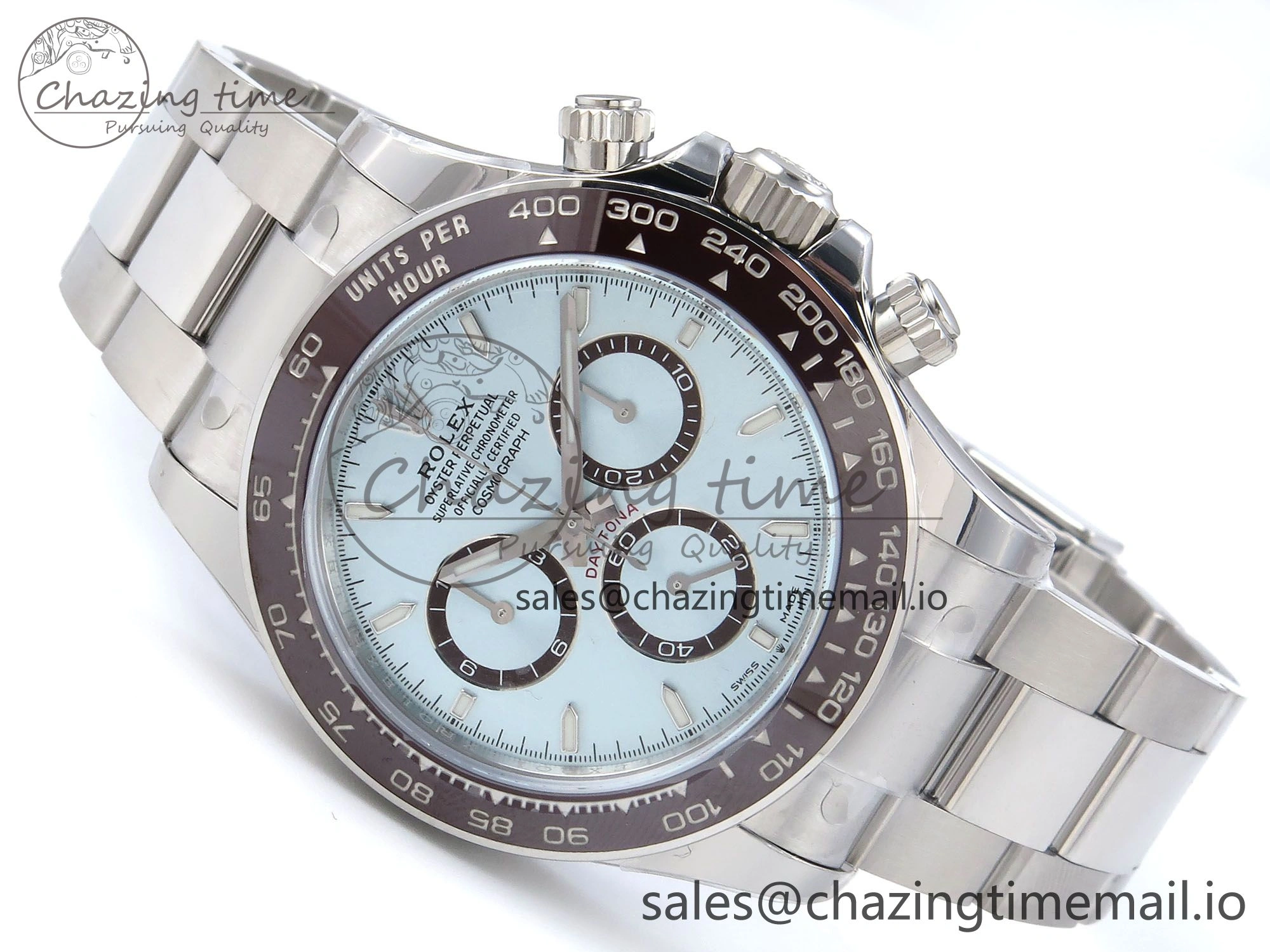 Lightweight Daytona 126506 VSF 40mm SS 1:1 Best Edition Ice Blue Stick Dial on SS Bracelet SA4131 Super Clone 918