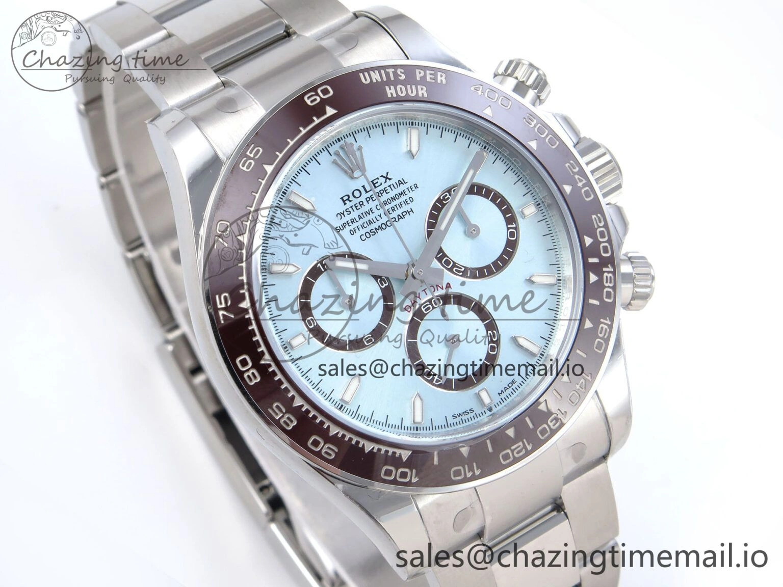Lightweight Daytona 126506 VSF 40mm SS 1:1 Best Edition Ice Blue Stick Dial on SS Bracelet SA4131 Super Clone 918
