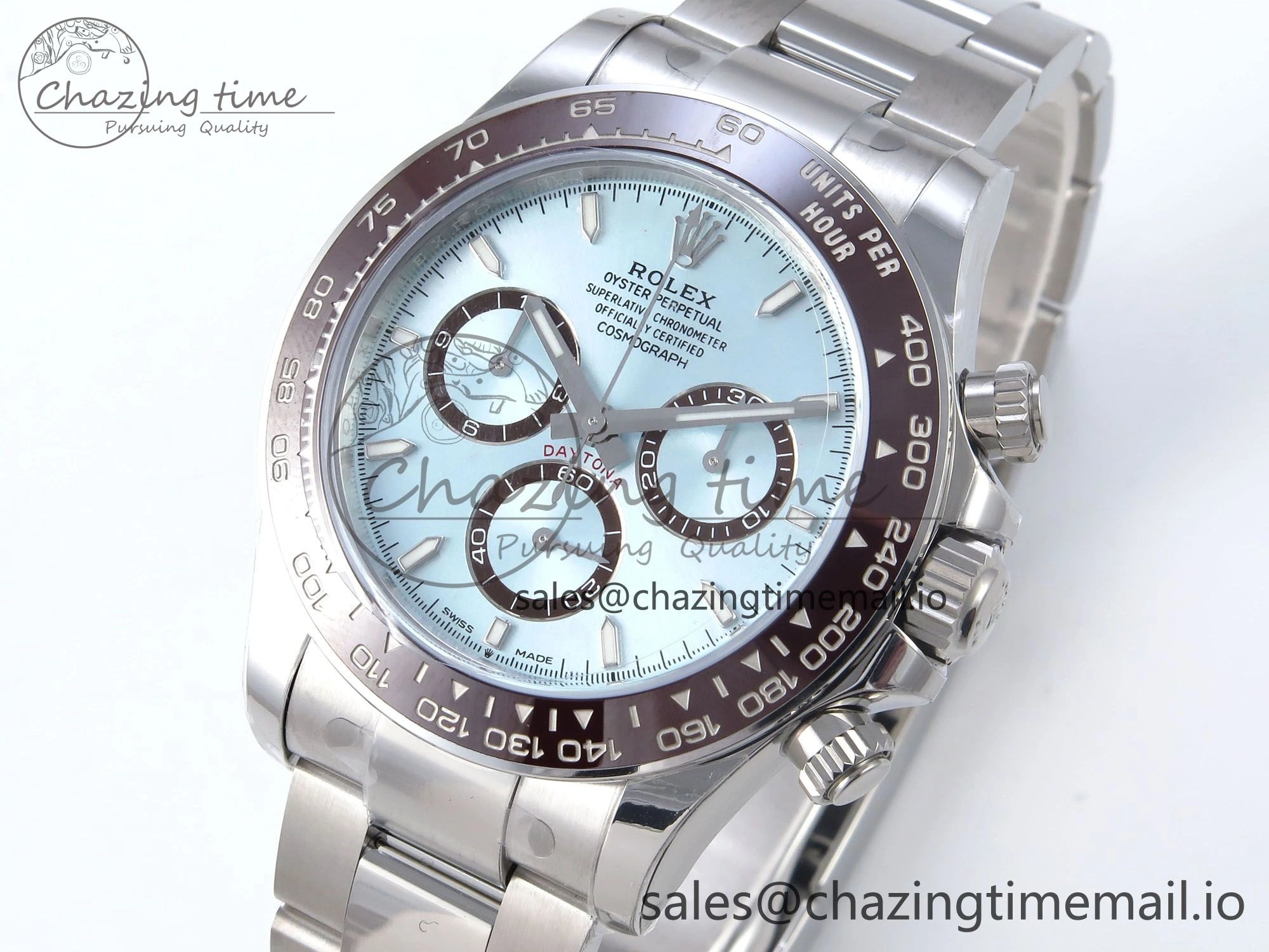 Lightweight Daytona 126506 VSF 40mm SS 1:1 Best Edition Ice Blue Stick Dial on SS Bracelet SA4131 Super Clone 918