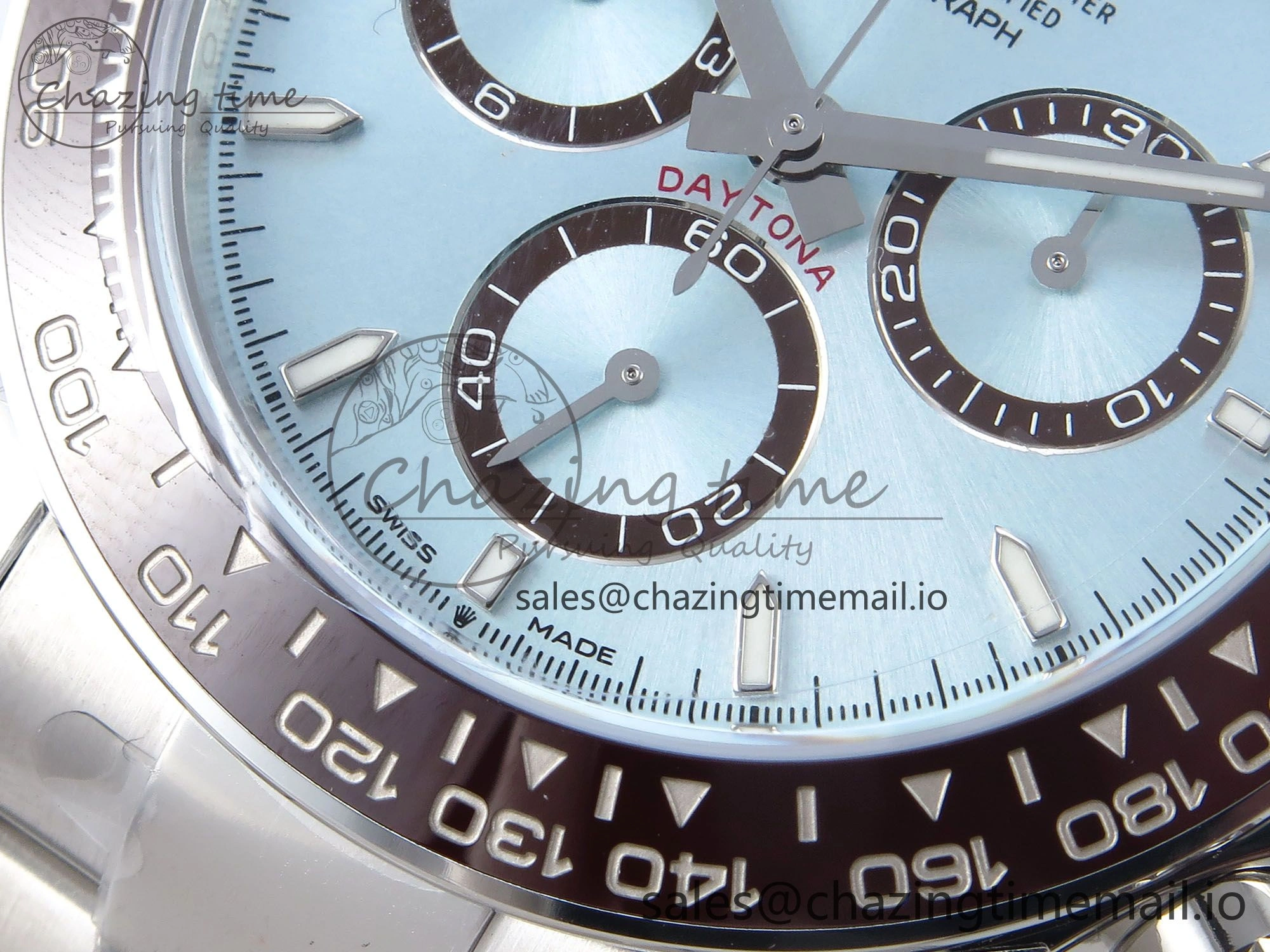 Lightweight Daytona 126506 VSF 40mm SS 1:1 Best Edition Ice Blue Stick Dial on SS Bracelet SA4131 Super Clone 918