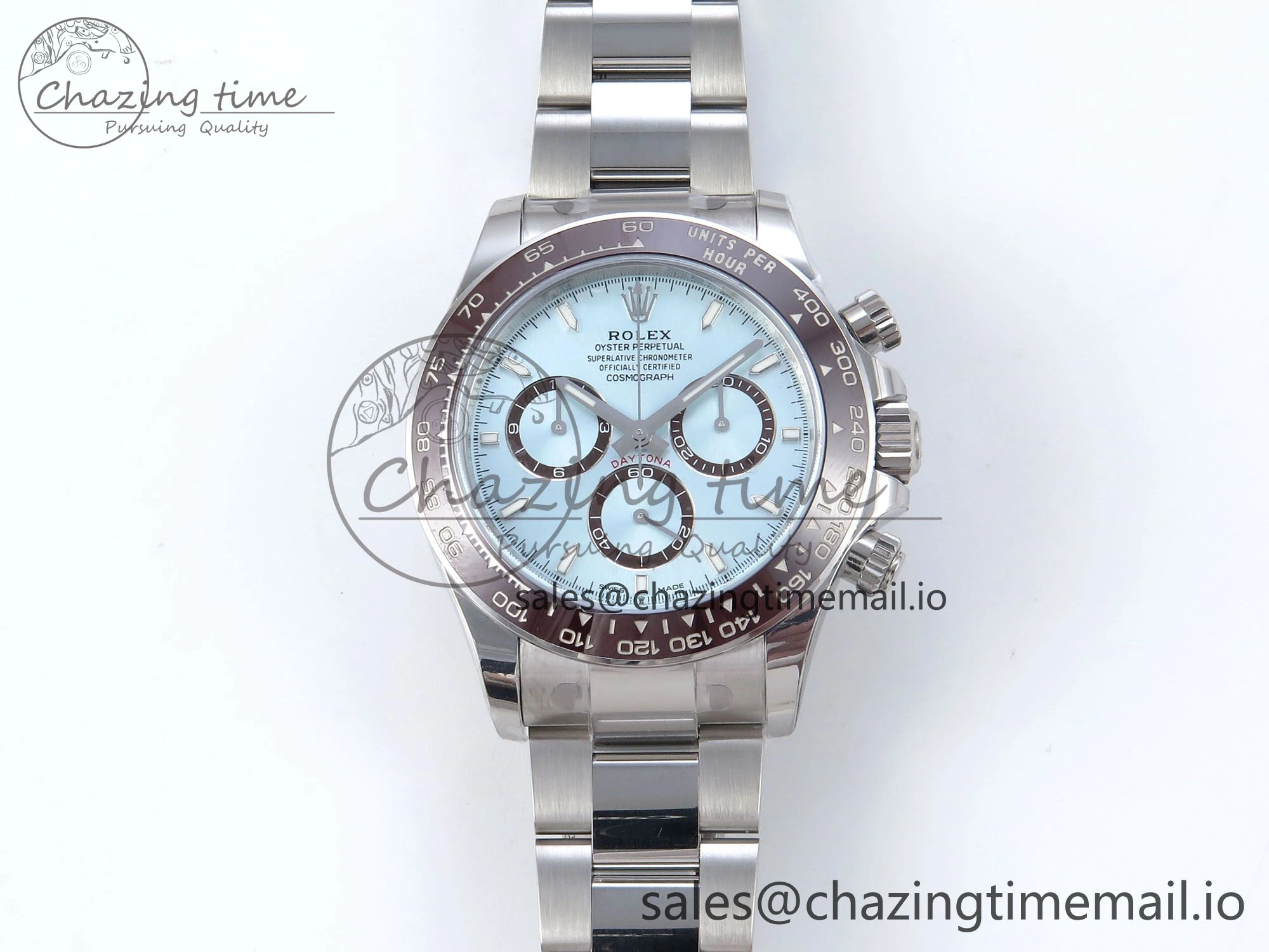 Lightweight Daytona 126506 VSF 40mm SS 1:1 Best Edition Ice Blue Stick Dial on SS Bracelet SA4131 Super Clone 918