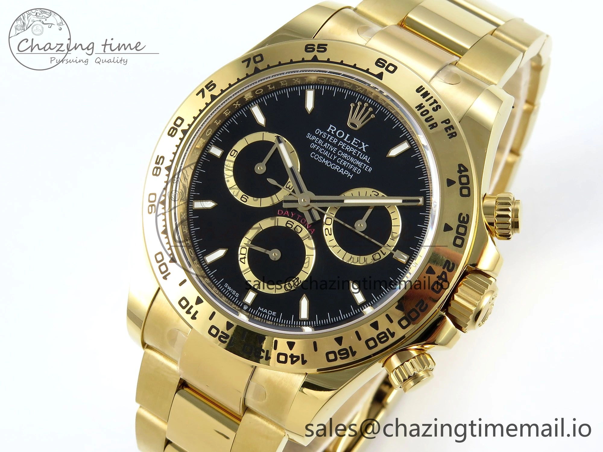 WellDesigned Daytona 126508 APSF 1:1 Best Edition Black Dial on YG Braclet SH 742