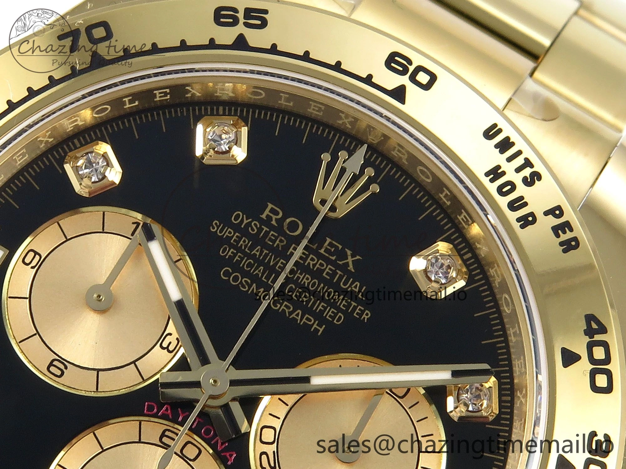Affordable Daytona 126508 APSF 1:1 Best Edition Black YG Diamonds Dial on YG Braclet SH 741