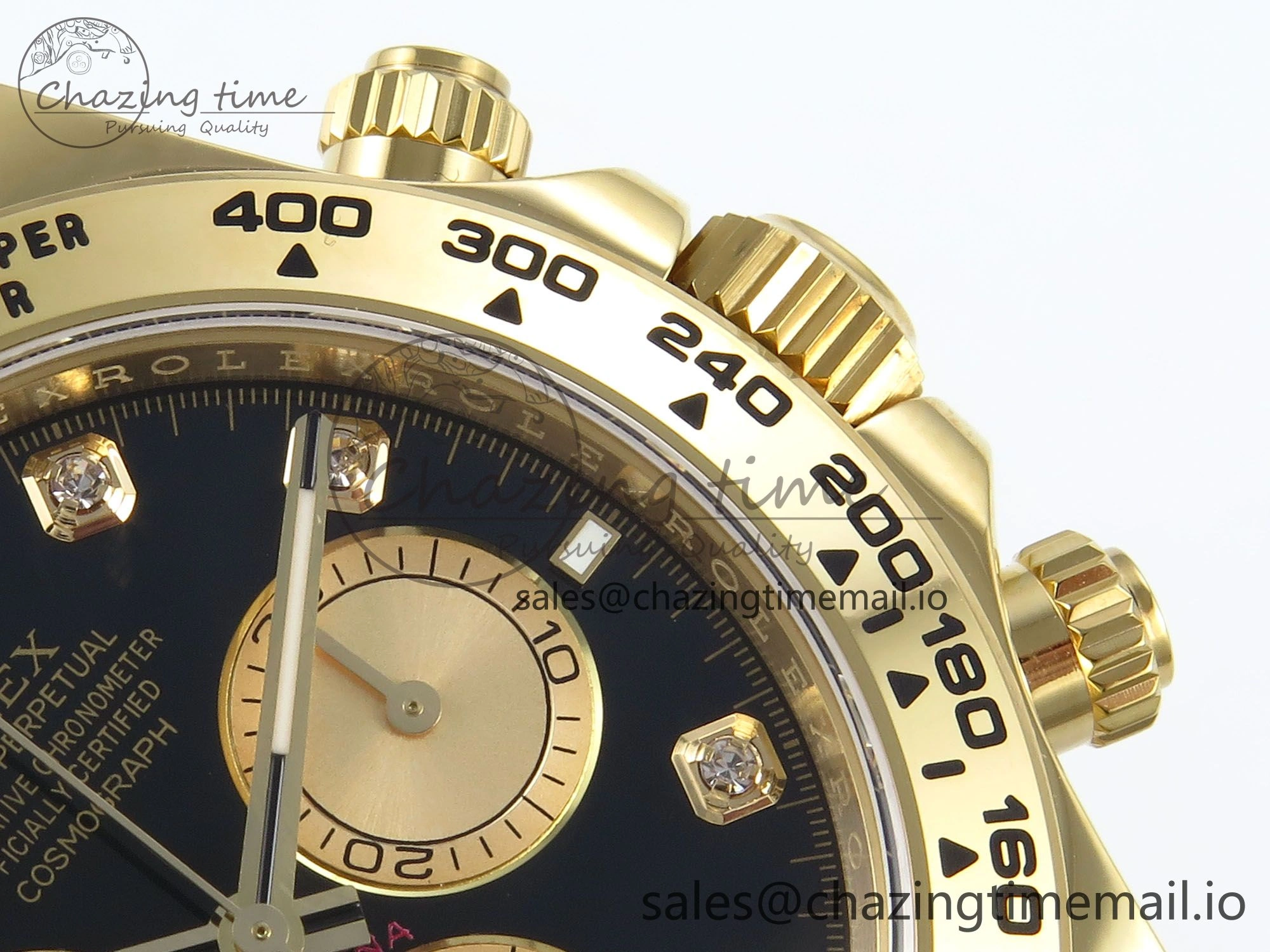 Affordable Daytona 126508 APSF 1:1 Best Edition Black YG Diamonds Dial on YG Braclet SH 741