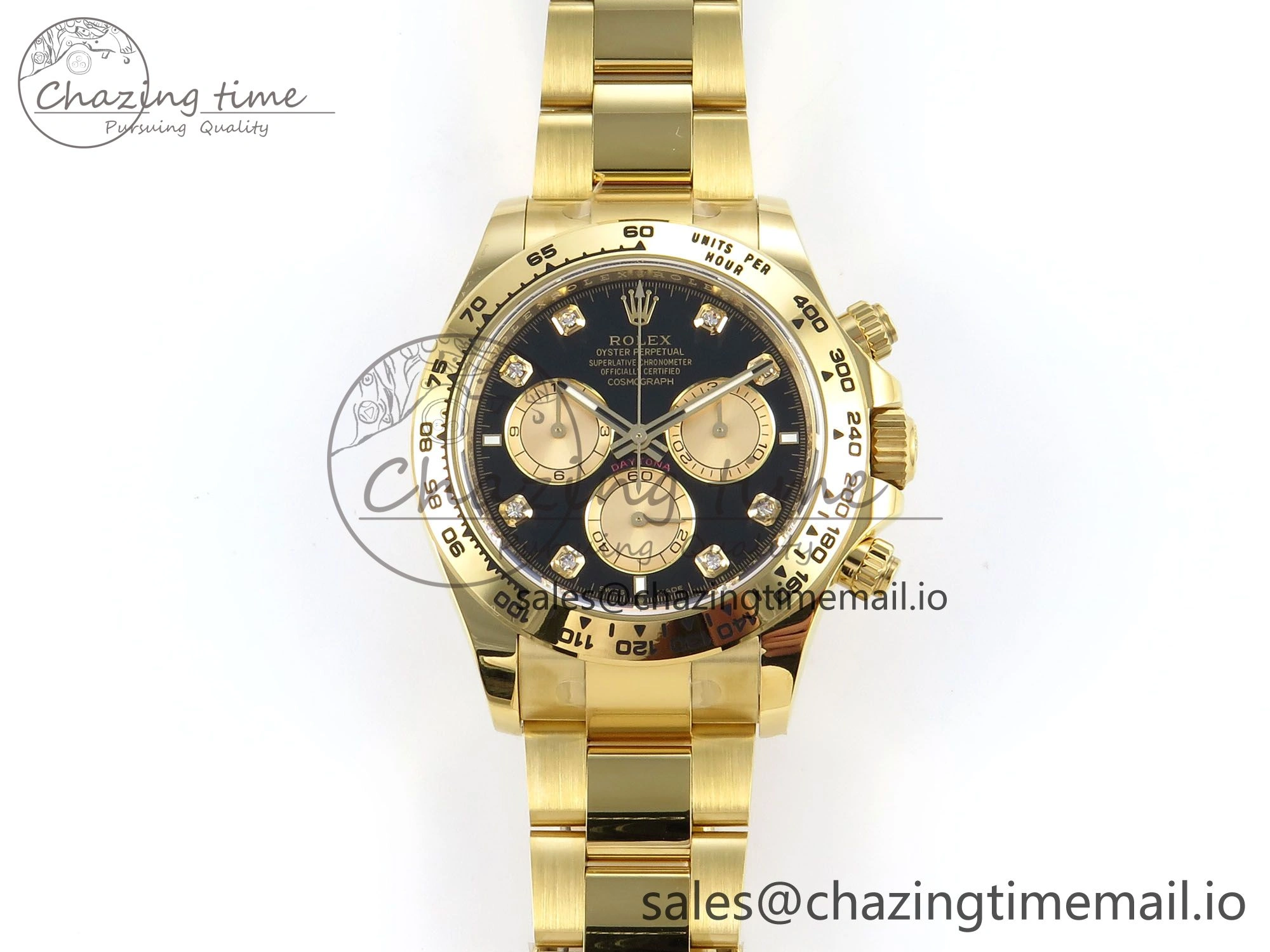 Affordable Daytona 126508 APSF 1:1 Best Edition Black YG Diamonds Dial on YG Braclet SH 741