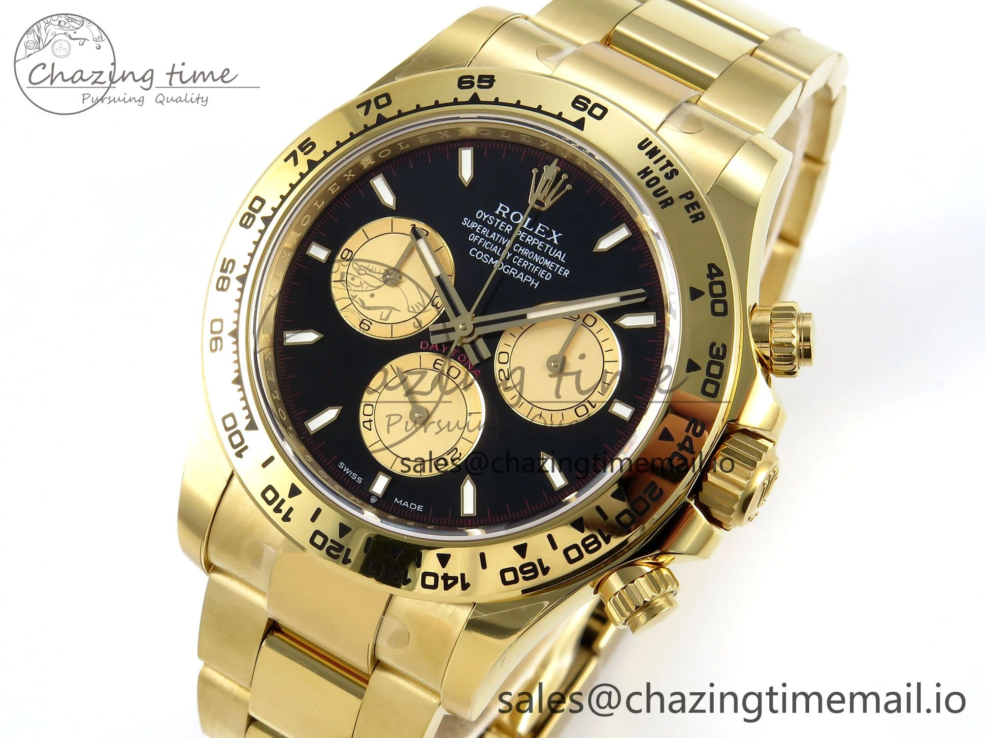 Daytona 126508 APSF 1:1 Best Edition Black YG Stick Dial on YG Braclet SH Comfortable 740