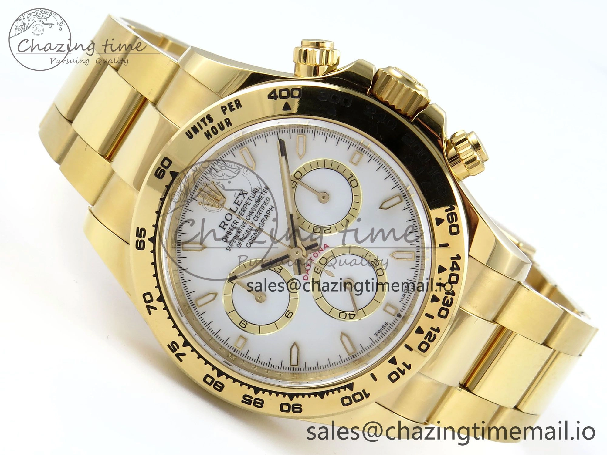 Fashionable Daytona 126508 APSF 1:1 Best Edition White Dial on YG Braclet SH 738