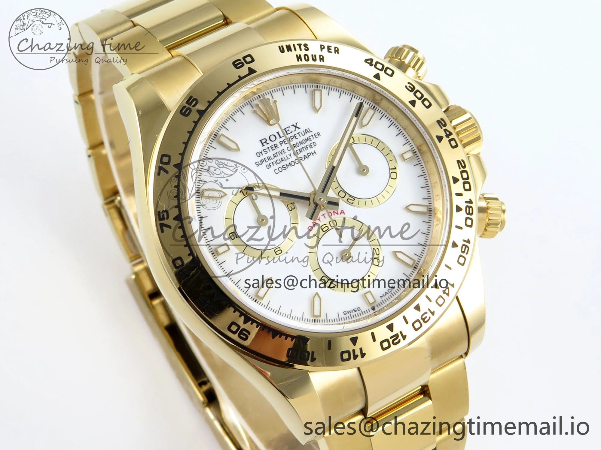 Fashionable Daytona 126508 APSF 1:1 Best Edition White Dial on YG Braclet SH 738