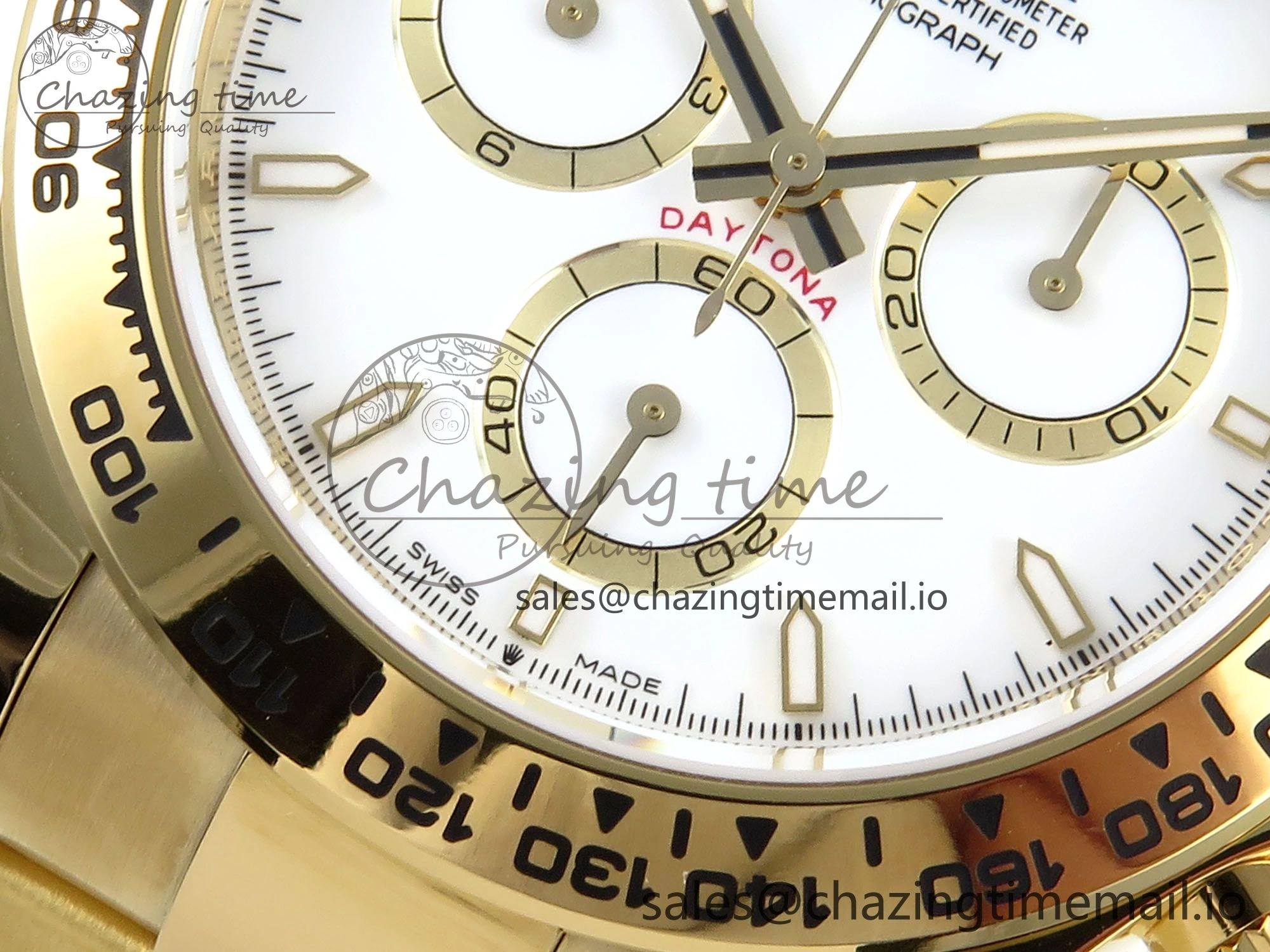 Fashionable Daytona 126508 APSF 1:1 Best Edition White Dial on YG Braclet SH 738