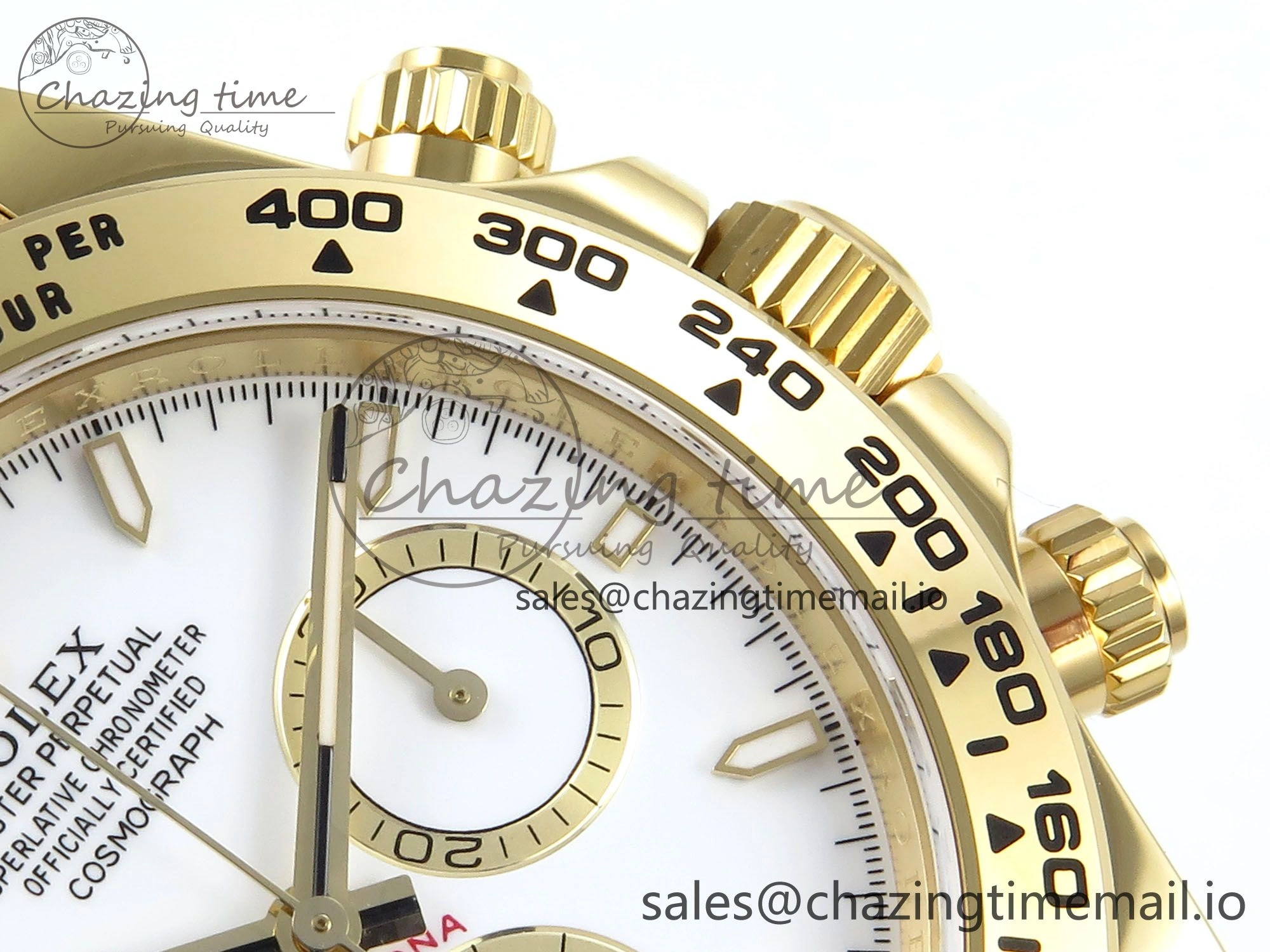 Fashionable Daytona 126508 APSF 1:1 Best Edition White Dial on YG Braclet SH 738