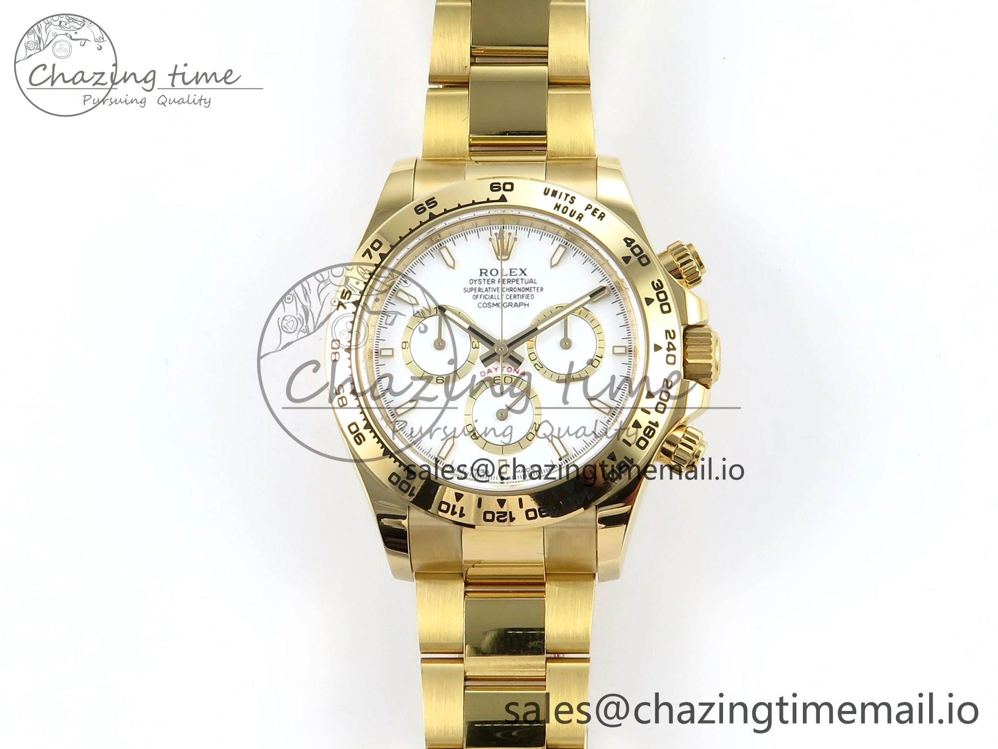 Fashionable Daytona 126508 APSF 1:1 Best Edition White Dial on YG Braclet SH 738