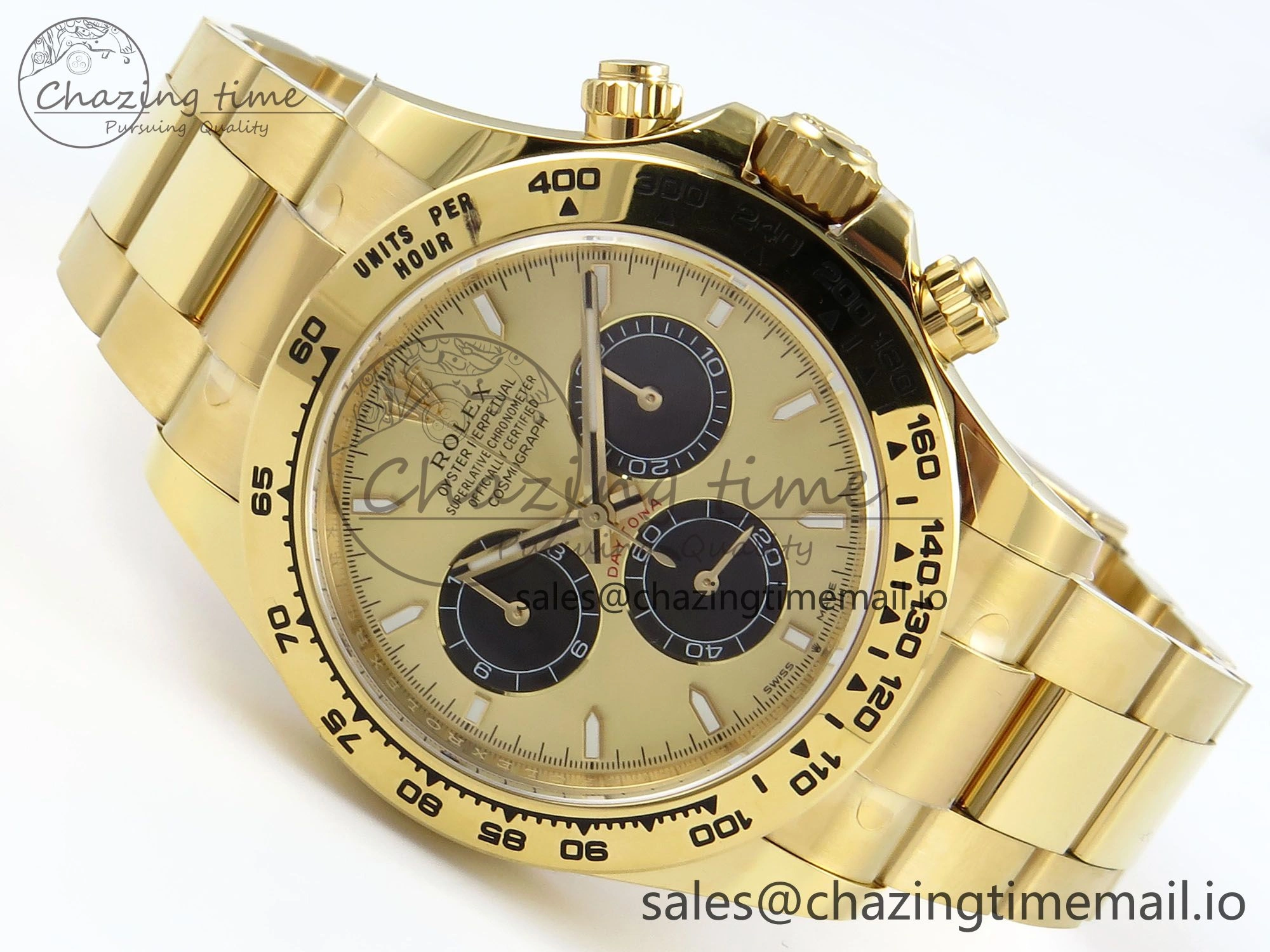 Daytona 126508 APSF 1:1 Best Edition YG Black Dial on YG Braclet SH ZeroBulk 739