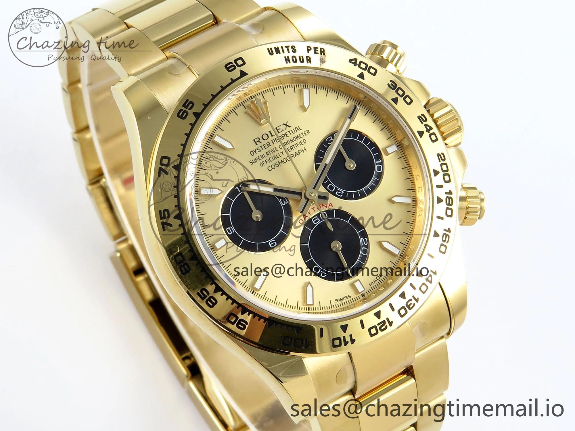 Daytona 126508 APSF 1:1 Best Edition YG Black Dial on YG Braclet SH ZeroBulk 739