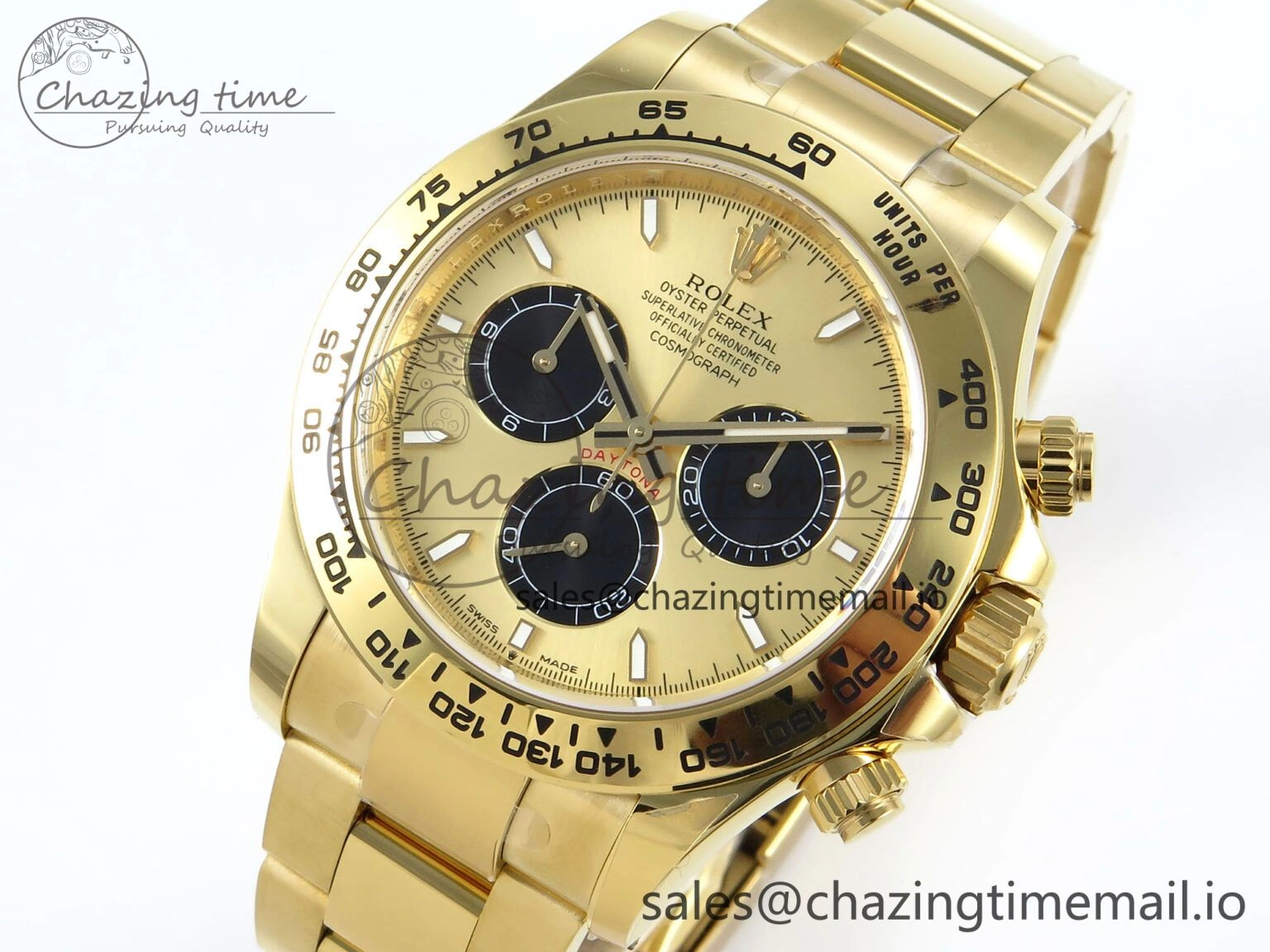 Daytona 126508 APSF 1:1 Best Edition YG Black Dial on YG Braclet SH ZeroBulk 739