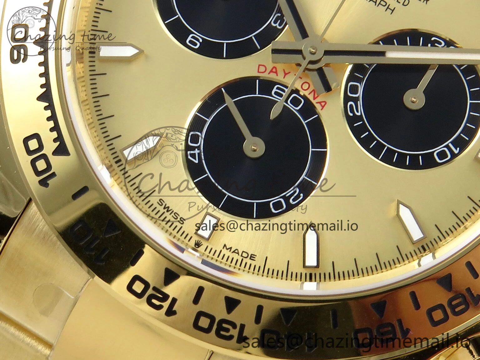 Daytona 126508 APSF 1:1 Best Edition YG Black Dial on YG Braclet SH ZeroBulk 739