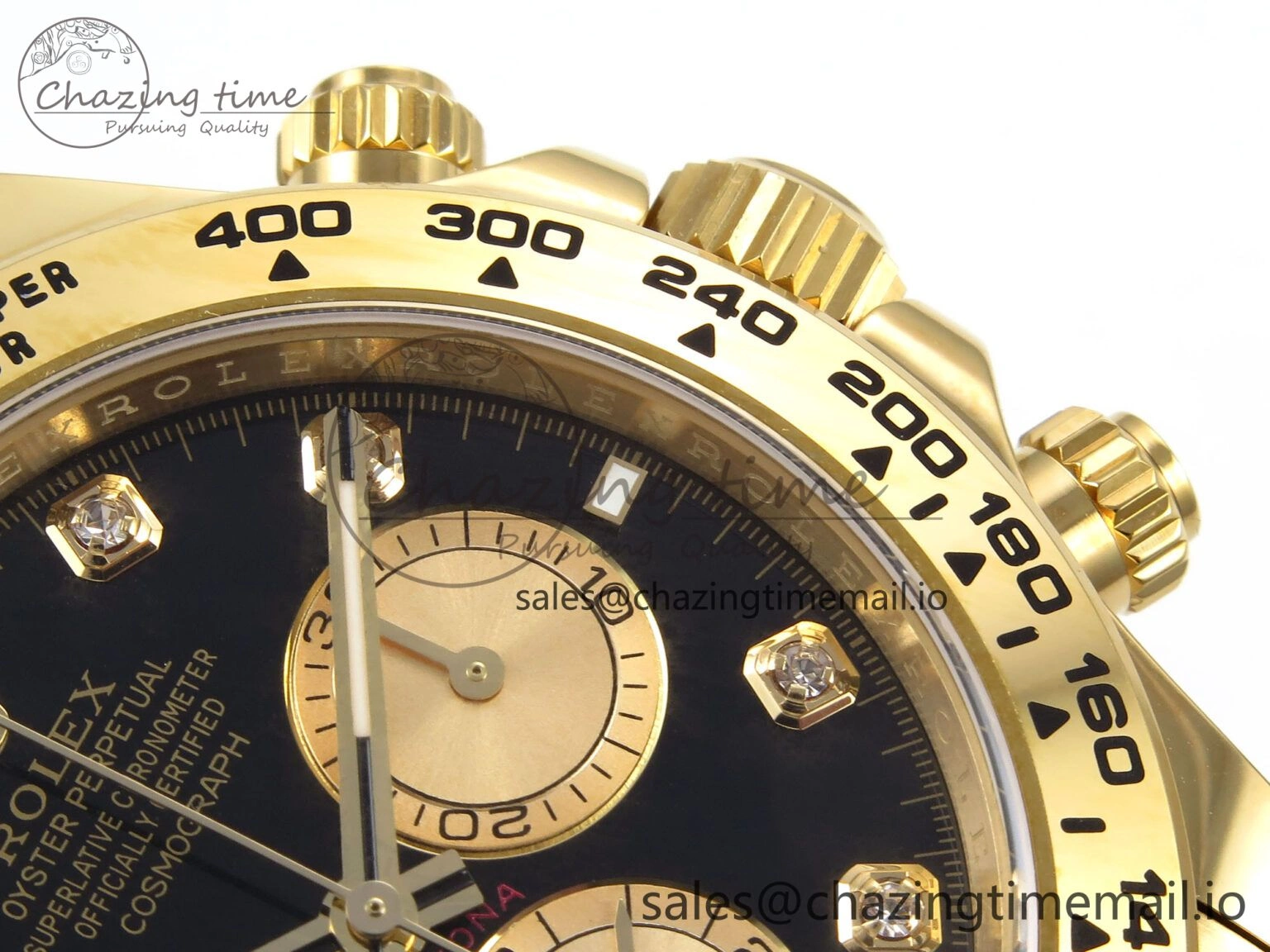 Practical Daytona 126508 APSF 1:1 Best Edition YG Black Diamonds Dial on YG Bracelet SH 1023