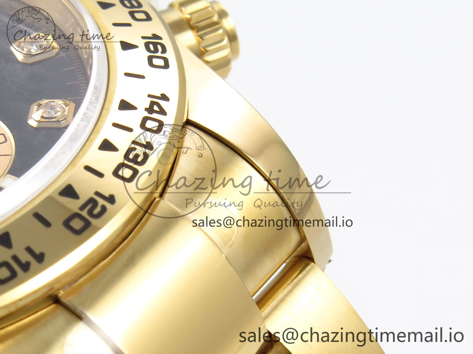Practical Daytona 126508 APSF 1:1 Best Edition YG Black Diamonds Dial on YG Bracelet SH 1023