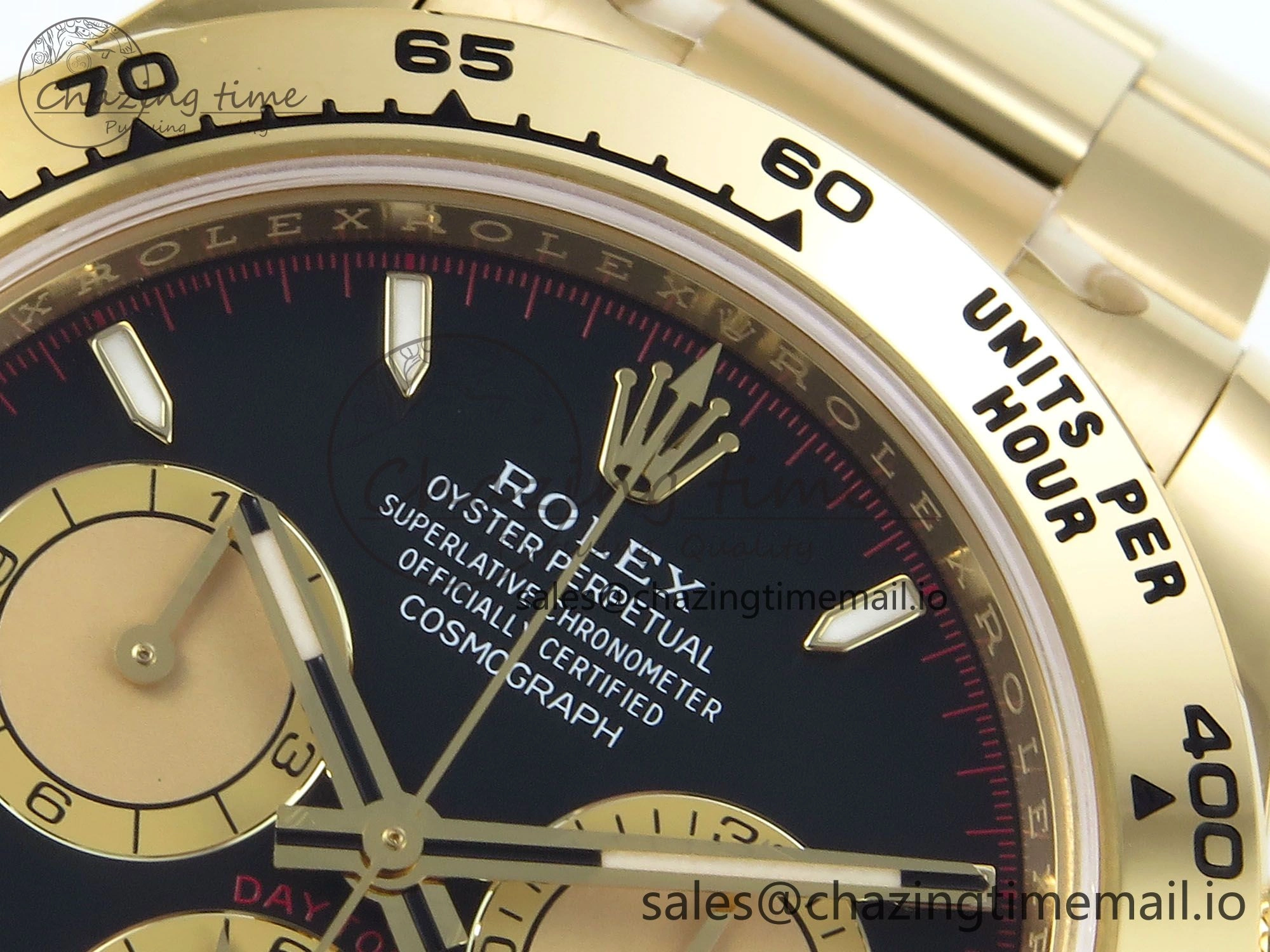 Comfortable Daytona 126508 Clean 1:1 Best Edition Black YG Dial on YG Bracelet Super Clone DD 247