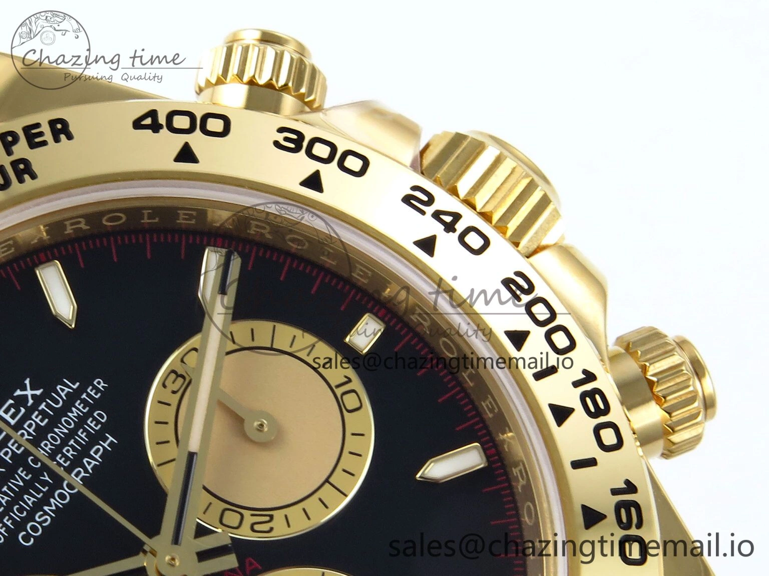 Comfortable Daytona 126508 Clean 1:1 Best Edition Black YG Dial on YG Bracelet Super Clone DD 247