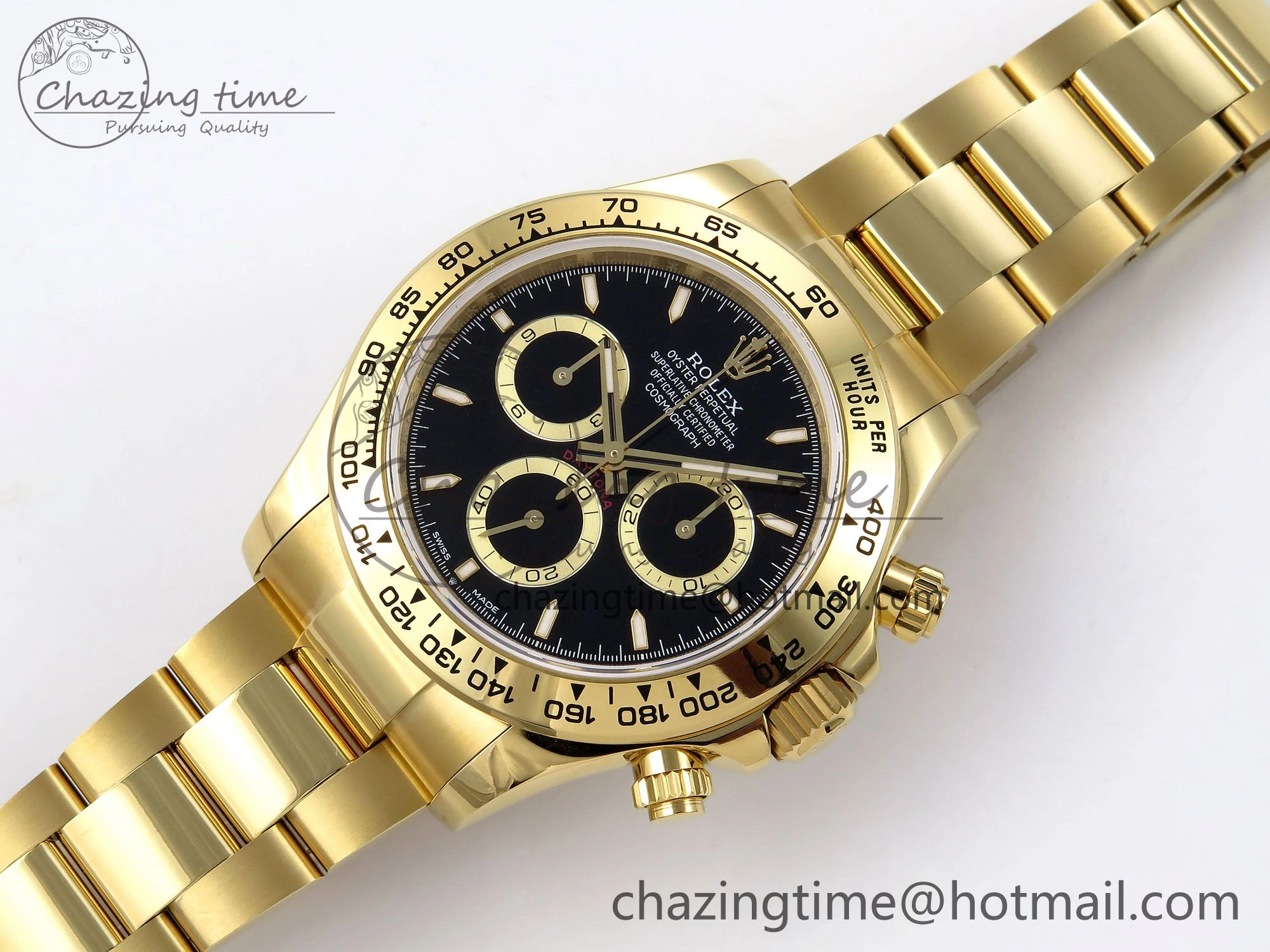 Daytona 126508 QF 1:1 Best Edition Black Dial on YG Braclet SH4131 V SoftTouch 1315
