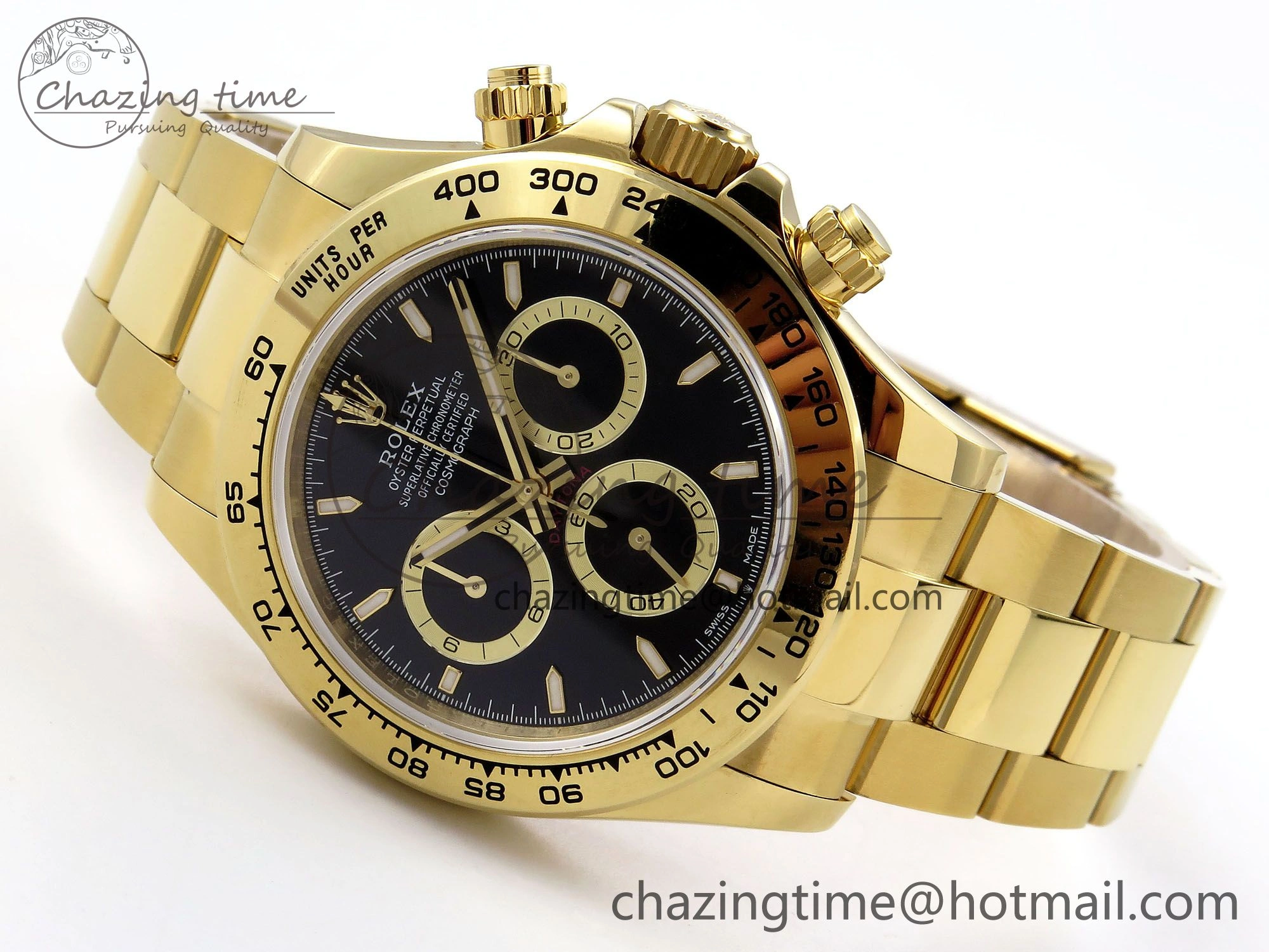 Daytona 126508 QF 1:1 Best Edition Black Dial on YG Braclet SH4131 V SoftTouch 1315