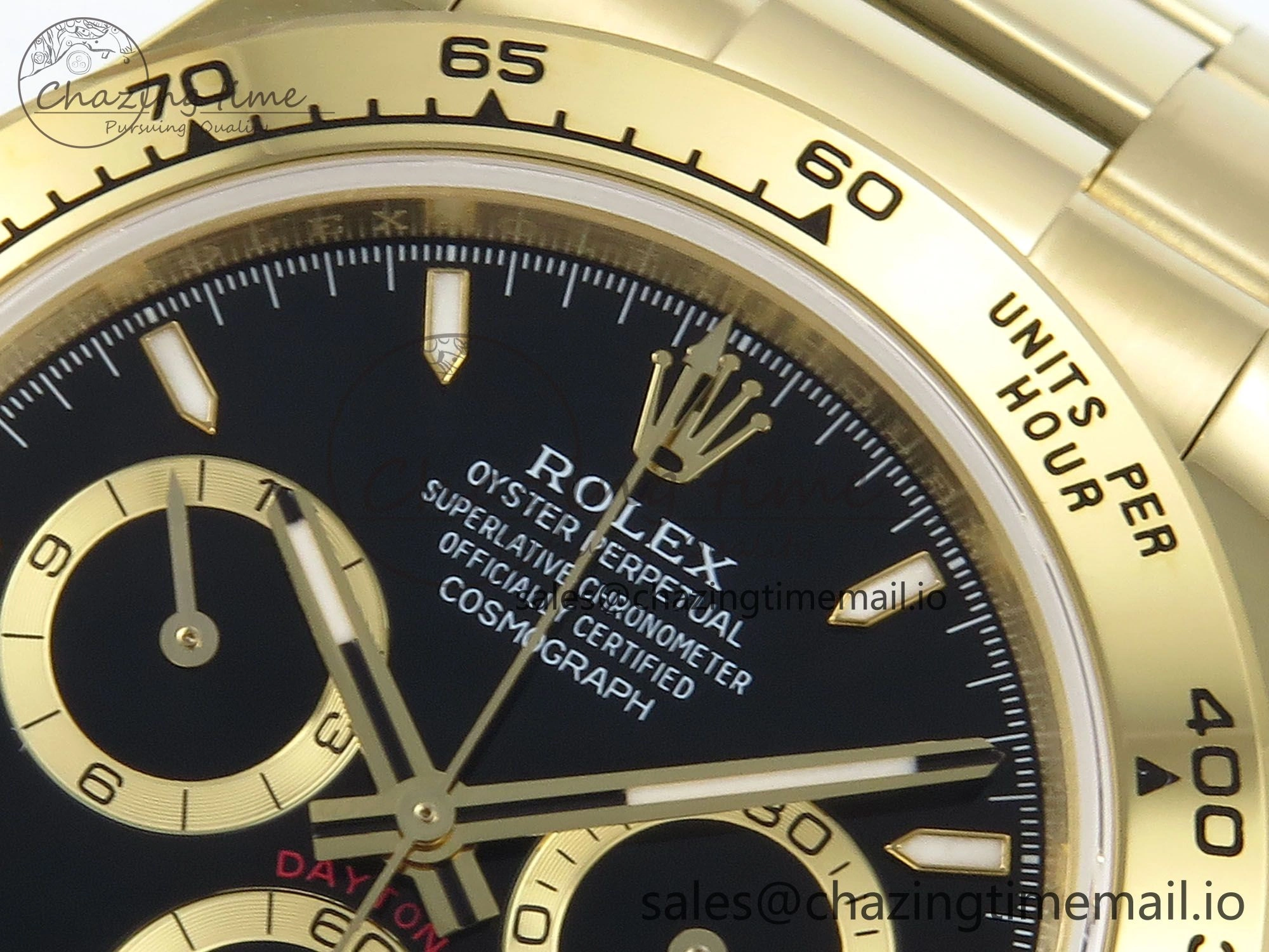 UrbanStyle Daytona 126508 QF 1:1 Best Edition Black Dial on YG Braclet SH4131 V 706