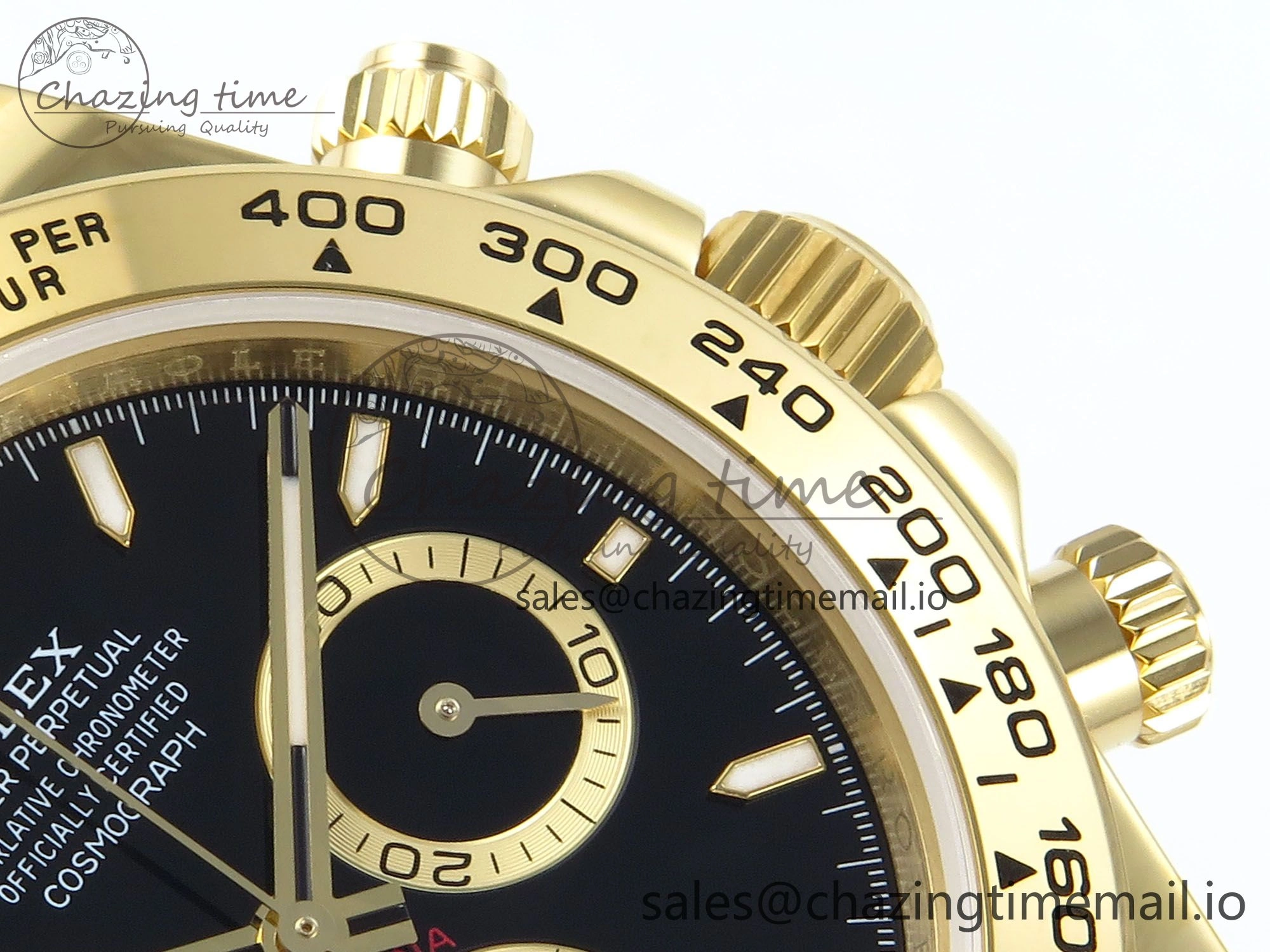 UrbanStyle Daytona 126508 QF 1:1 Best Edition Black Dial on YG Braclet SH4131 V 706